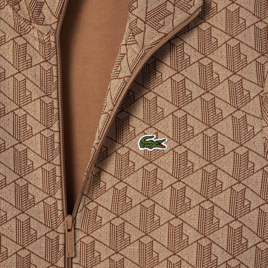 Áo Nỉ Lacoste Nam Paris Có Khóa Kéo Chất Liệu Jacquard