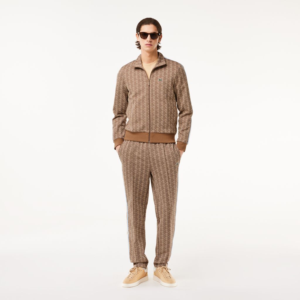 Áo Nỉ Lacoste Nam Paris Có Khóa Kéo Chất Liệu Jacquard