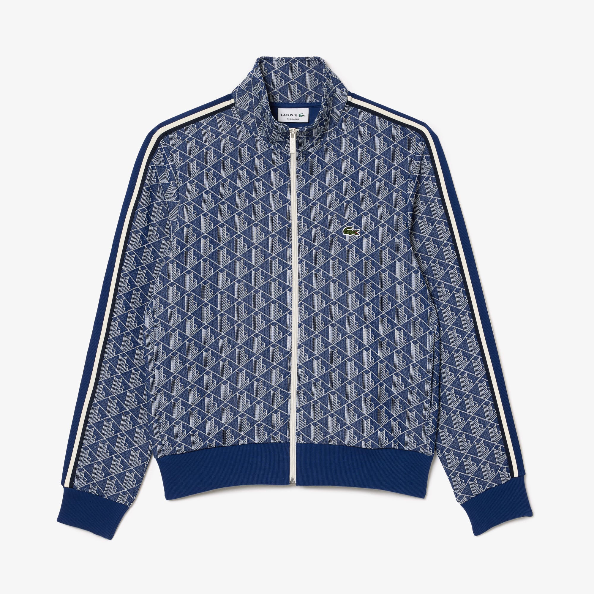 Áo Nỉ Lacoste Nam Paris Có Khóa Kéo Chất Liệu Jacquard