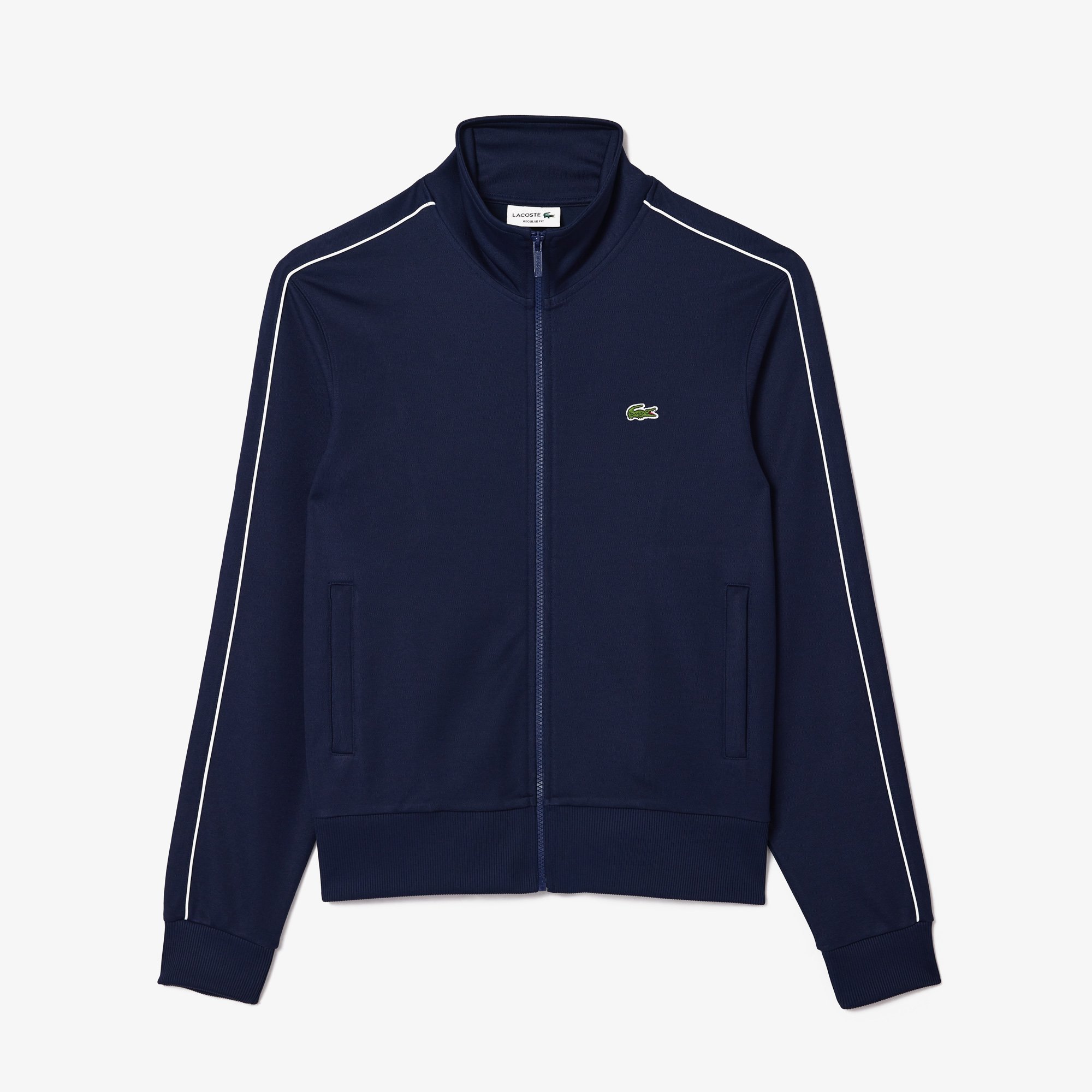 Áo Nỉ Lacoste Nam Paris Có Khóa Kéo Chất Liệu Piqué