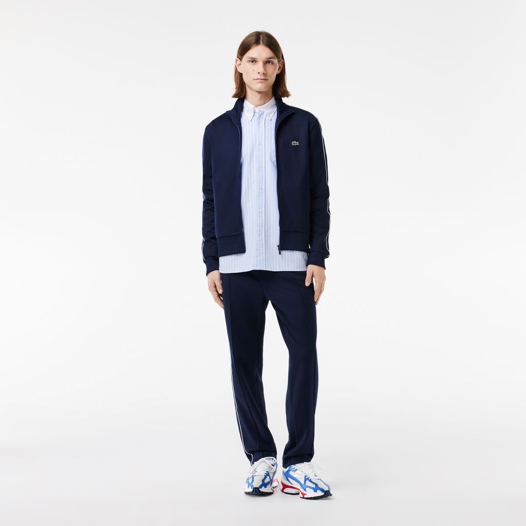 Áo Nỉ Lacoste Nam Paris Có Khóa Kéo Chất Liệu Piqué