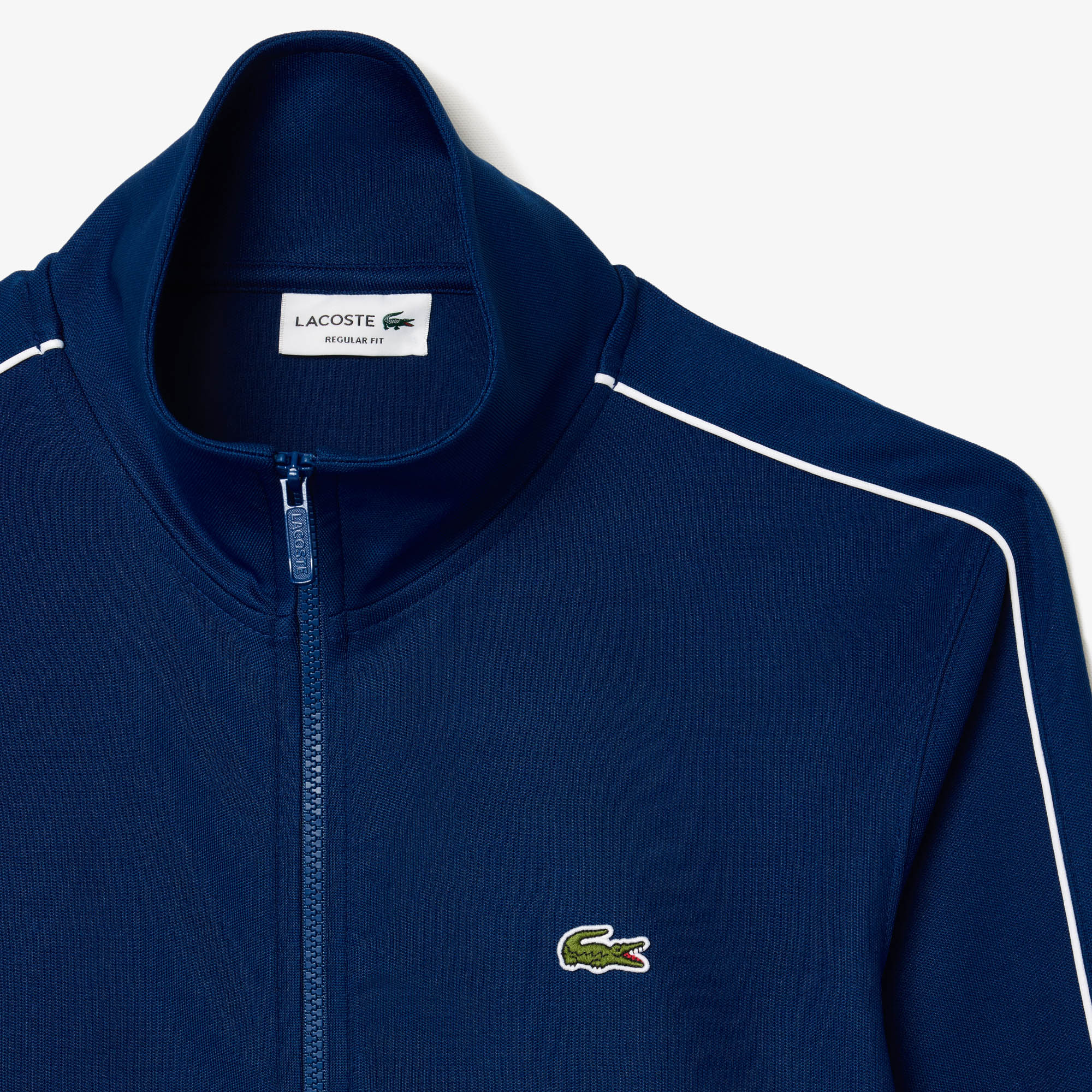 Áo Nỉ Lacoste Nam Paris Có Khóa Kéo Chất Liệu Piqué