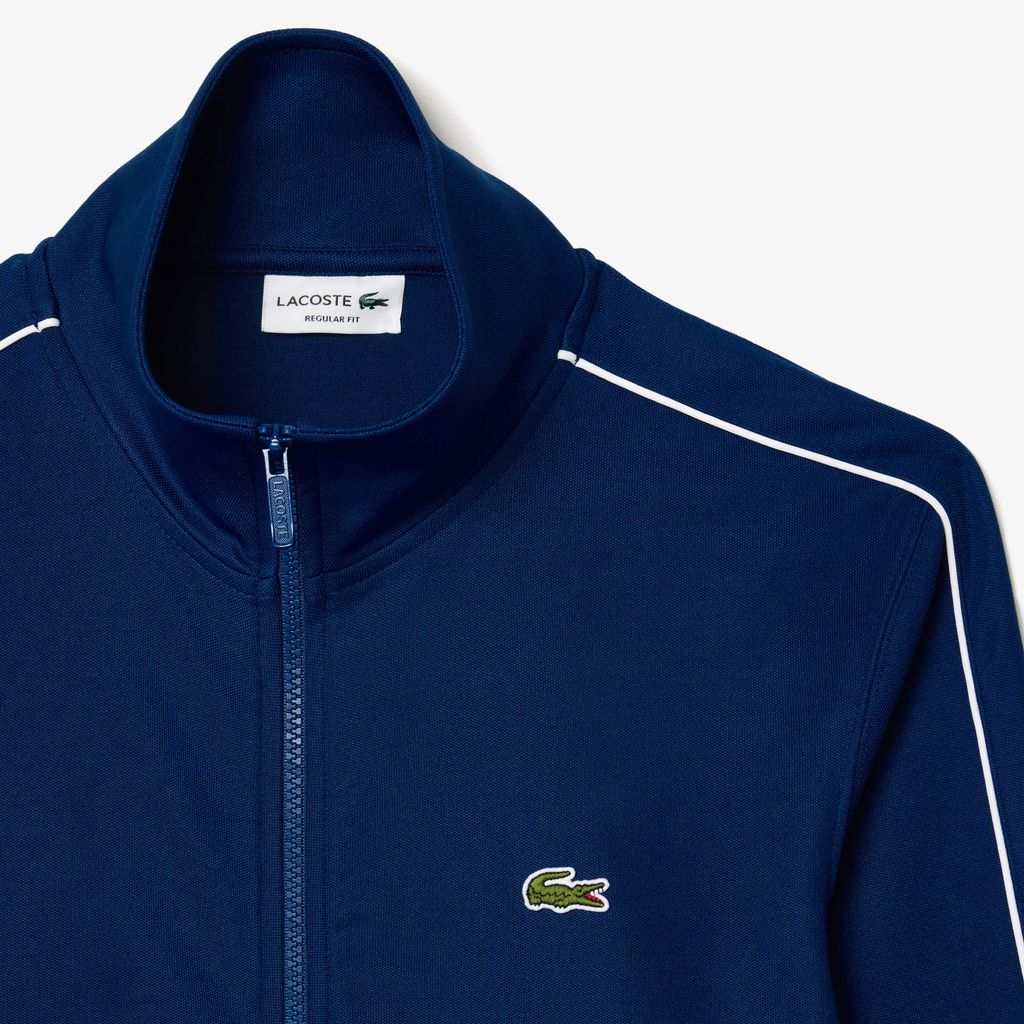 Áo Nỉ Lacoste Nam Paris Có Khóa Kéo Chất Liệu Piqué