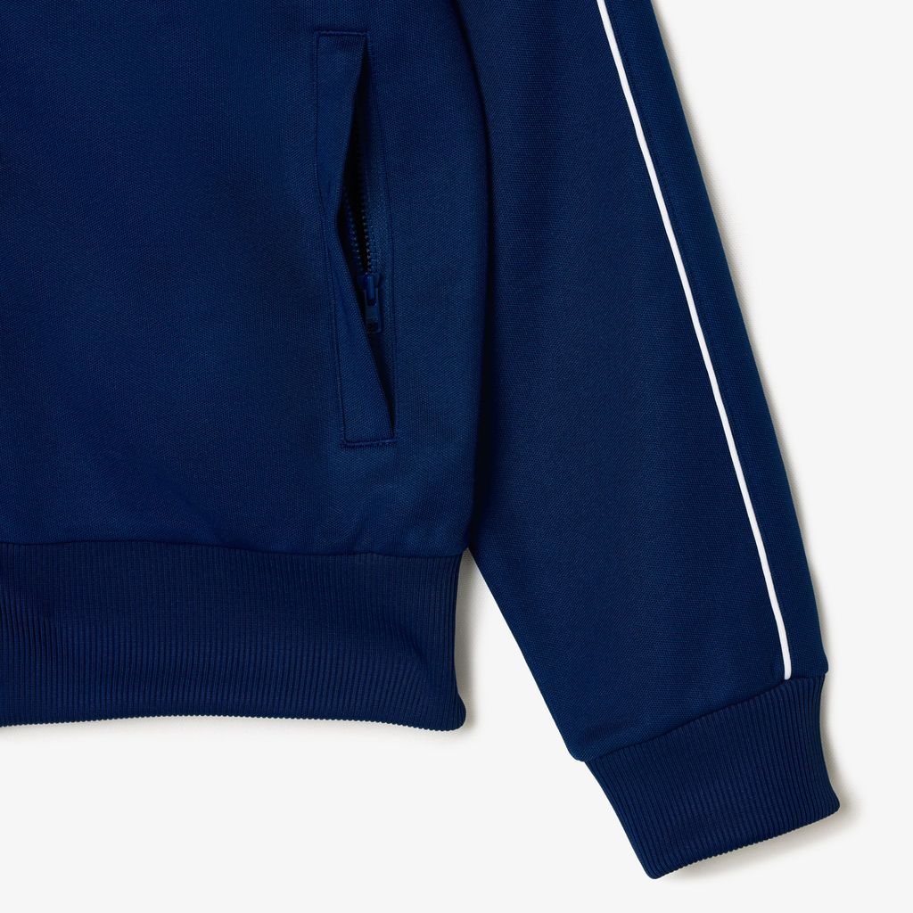 Áo Nỉ Lacoste Nam Paris Có Khóa Kéo Chất Liệu Piqué