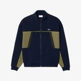 Áo Nỉ Lacoste Nam Piqué Dáng Rộng Có Khóa Kéo