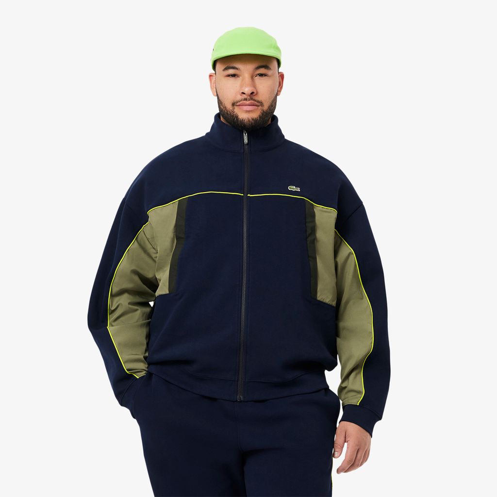Áo Nỉ Lacoste Nam Piqué Dáng Rộng Có Khóa Kéo
