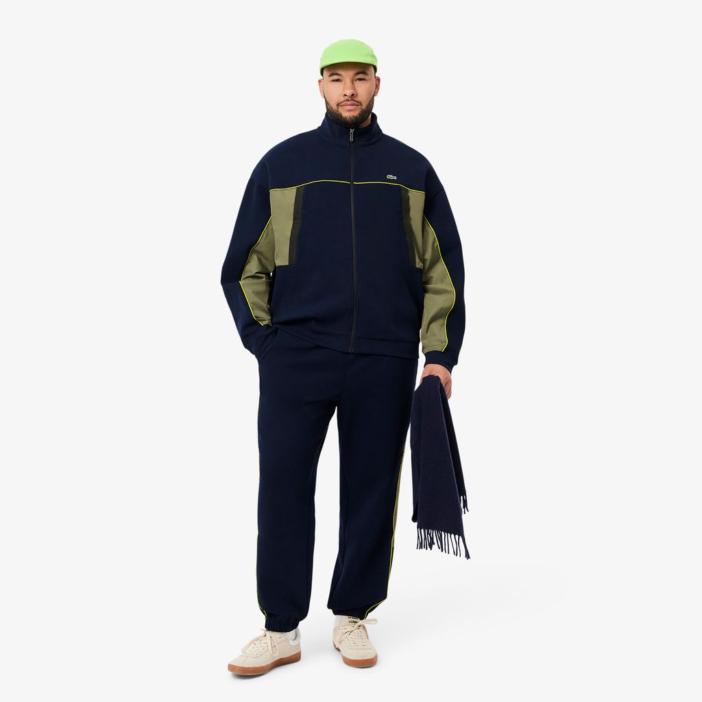 Áo Nỉ Lacoste Nam Piqué Dáng Rộng Có Khóa Kéo