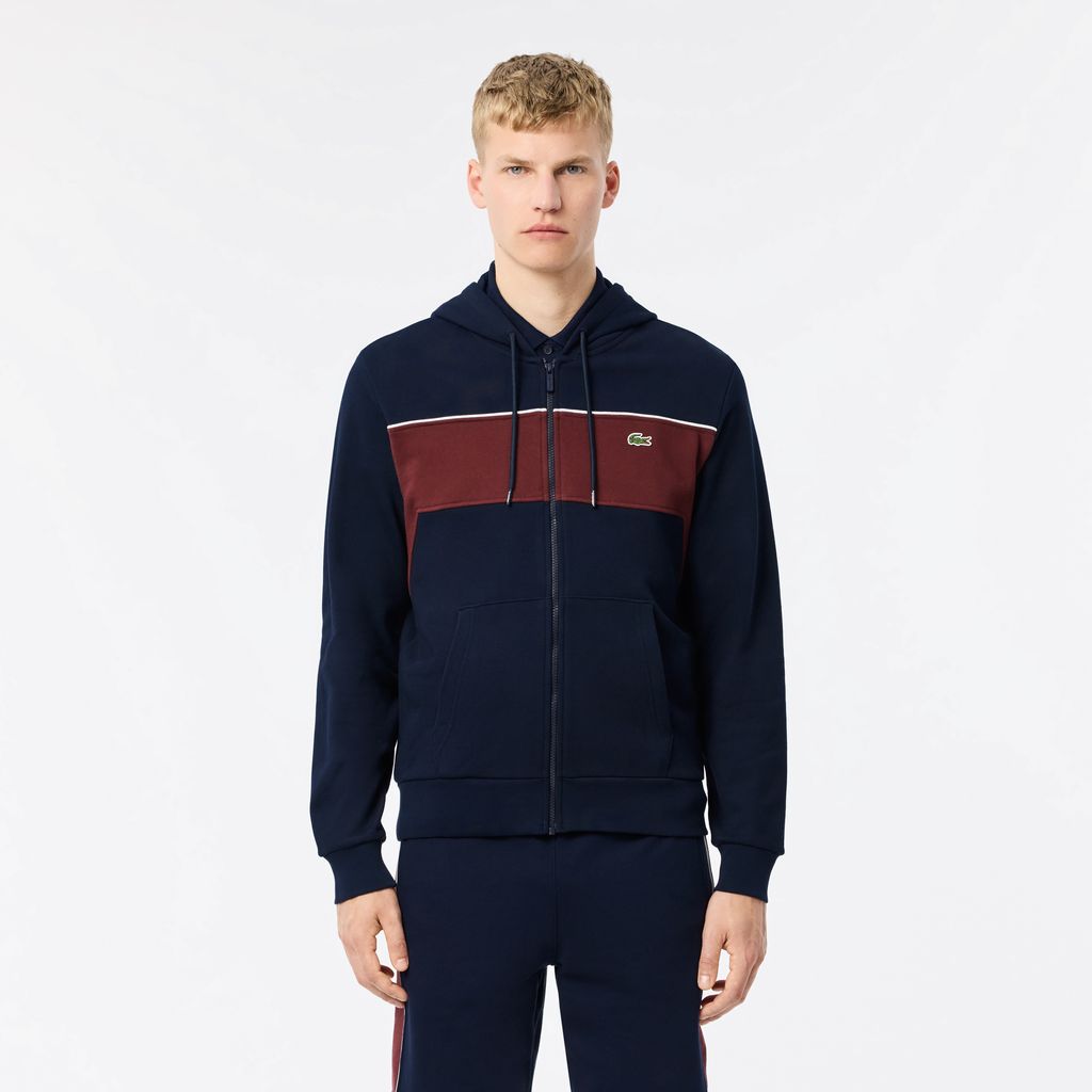 Áo Hoodie Lacoste Nam Colourblock Có Khóa Kéo
