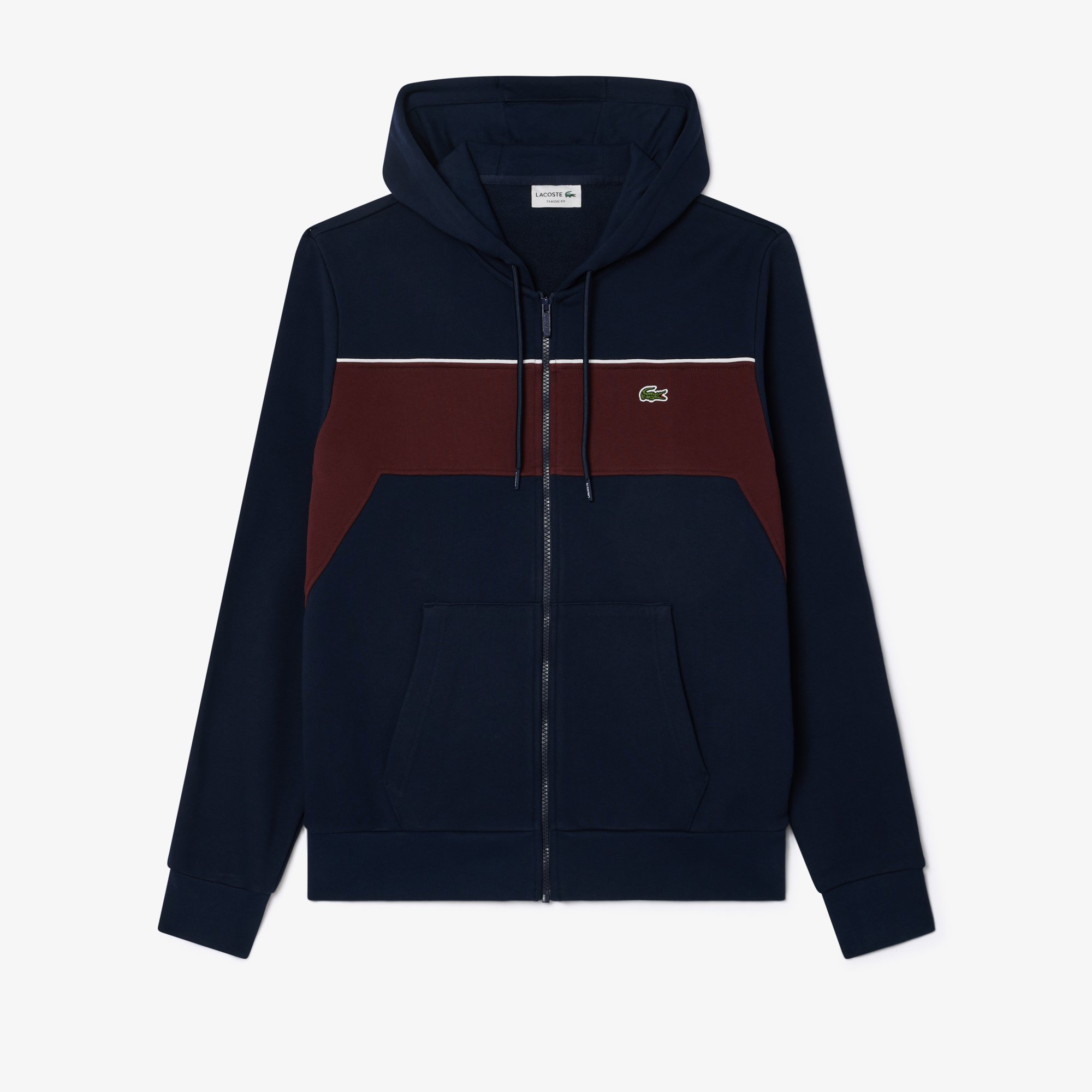 Áo Hoodie Lacoste Nam Colourblock Có Khóa Kéo
