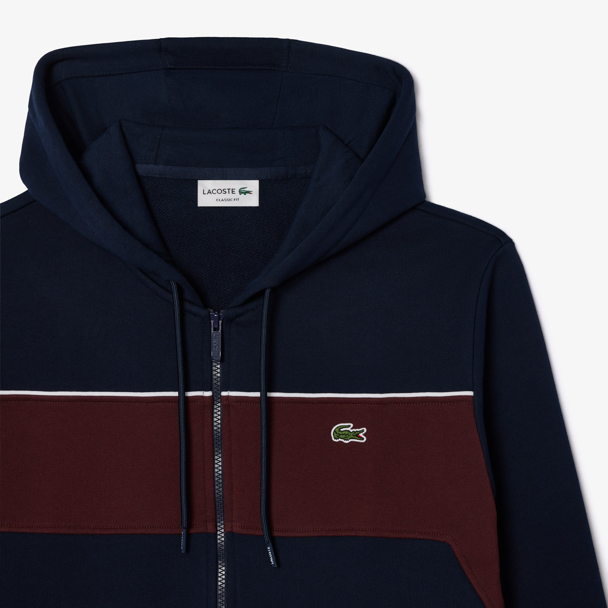 Áo Hoodie Lacoste Nam Colourblock Có Khóa Kéo