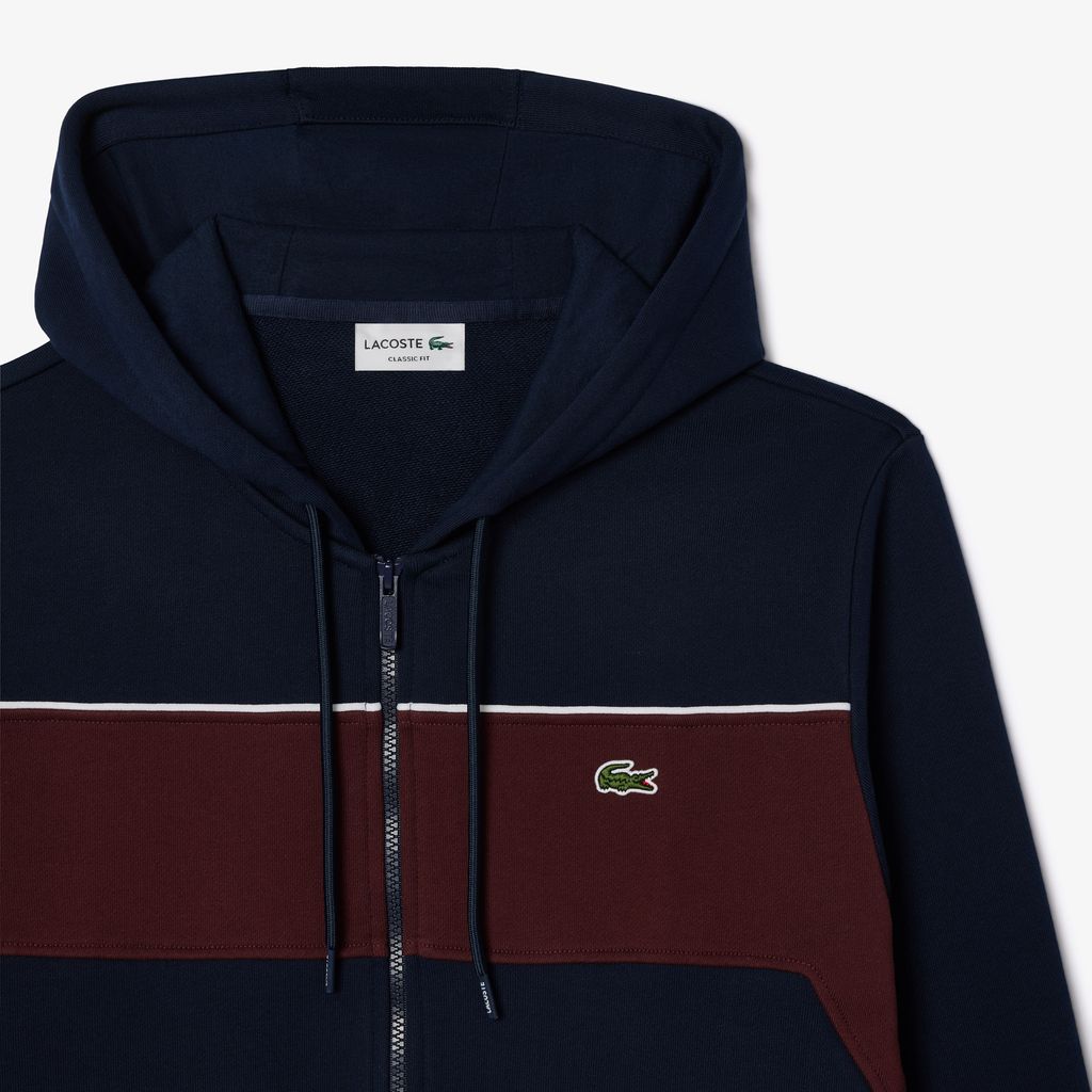 Áo Hoodie Lacoste Nam Colourblock Có Khóa Kéo