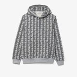 Áo Hoodie Lacoste Nam Họa Tiết Monogram Chất Liệu Fleece