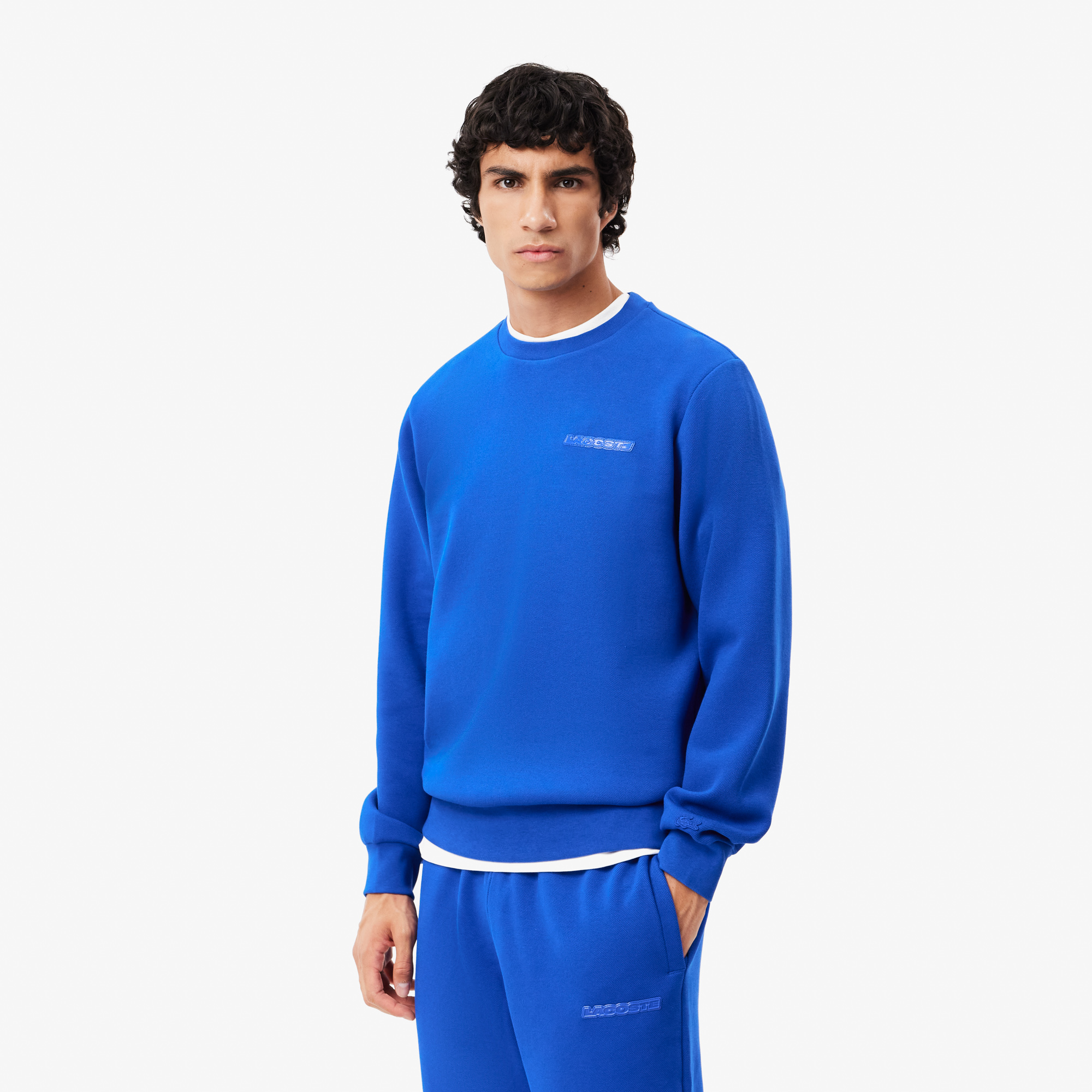 Áo Nỉ Lacoste Nam Huy Hiệu Piqué