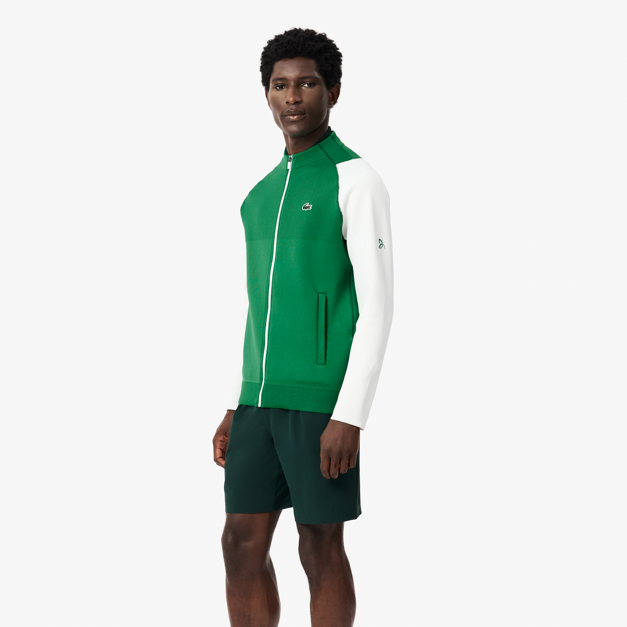 Áo Nỉ Tennis Lacoste Nam Lacoste X Novak Djokovic Chất Liệu Jacquard