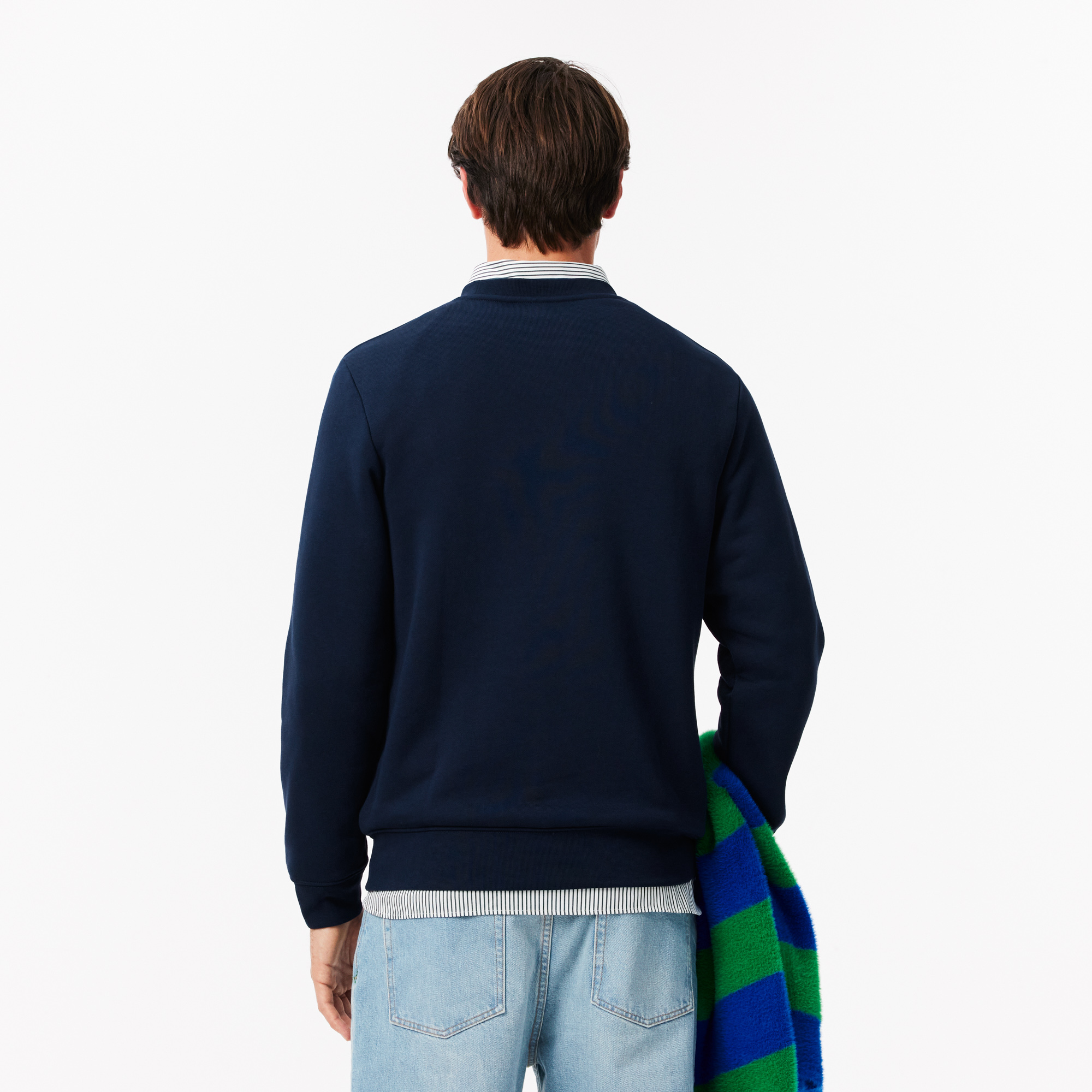 Áo Nỉ Lacoste Nam Cá Sấu Thêu Chất Liệu Fleece