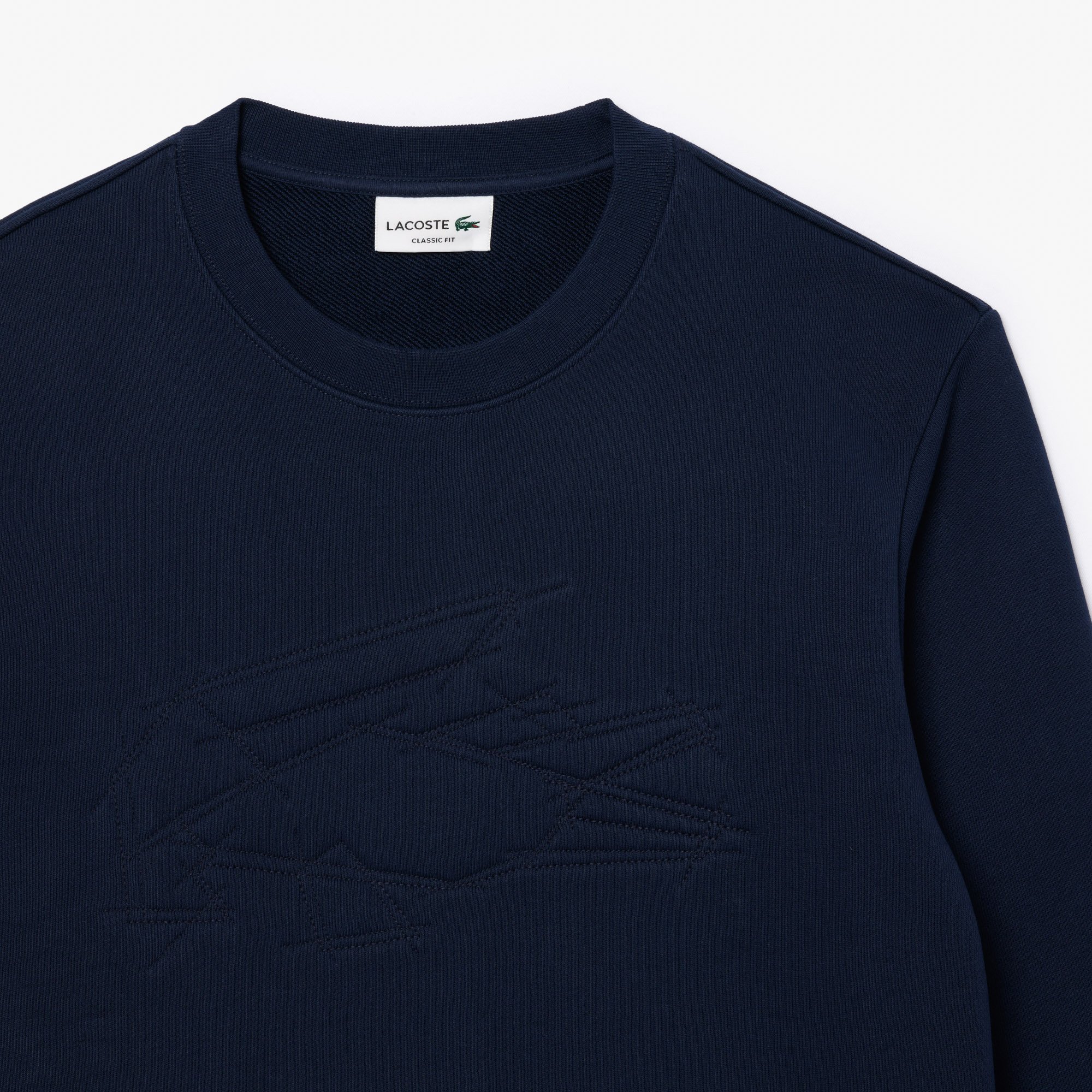 Áo Nỉ Lacoste Nam Cá Sấu Thêu Chất Liệu Fleece