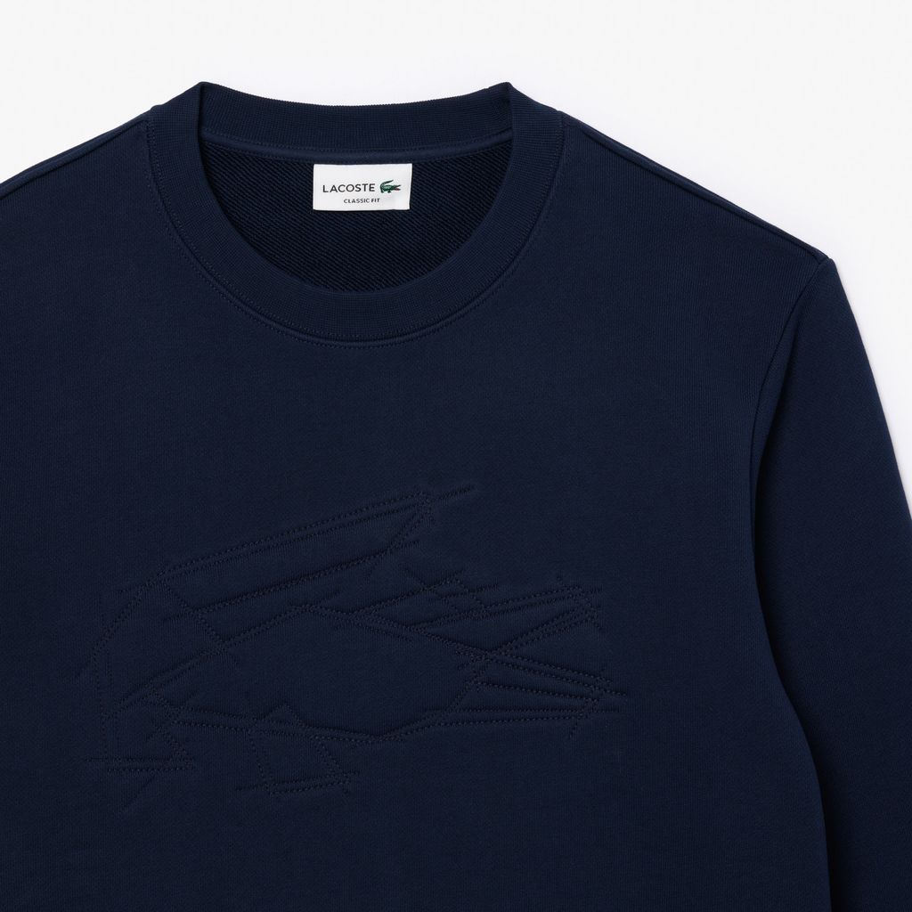 Áo Nỉ Lacoste Nam Cá Sấu Thêu Chất Liệu Fleece