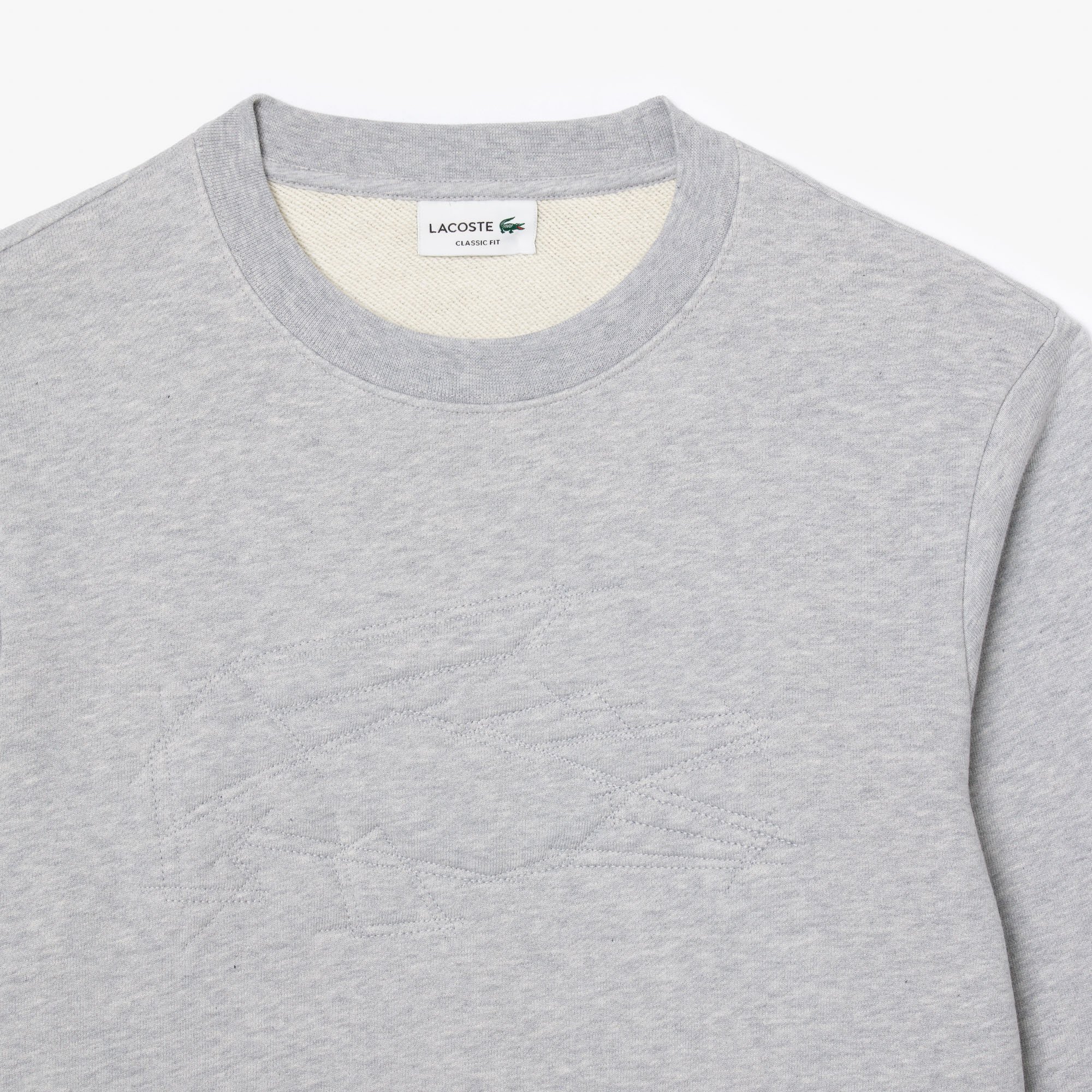 Áo Nỉ Lacoste Nam Cá Sấu Thêu Chất Liệu Fleece