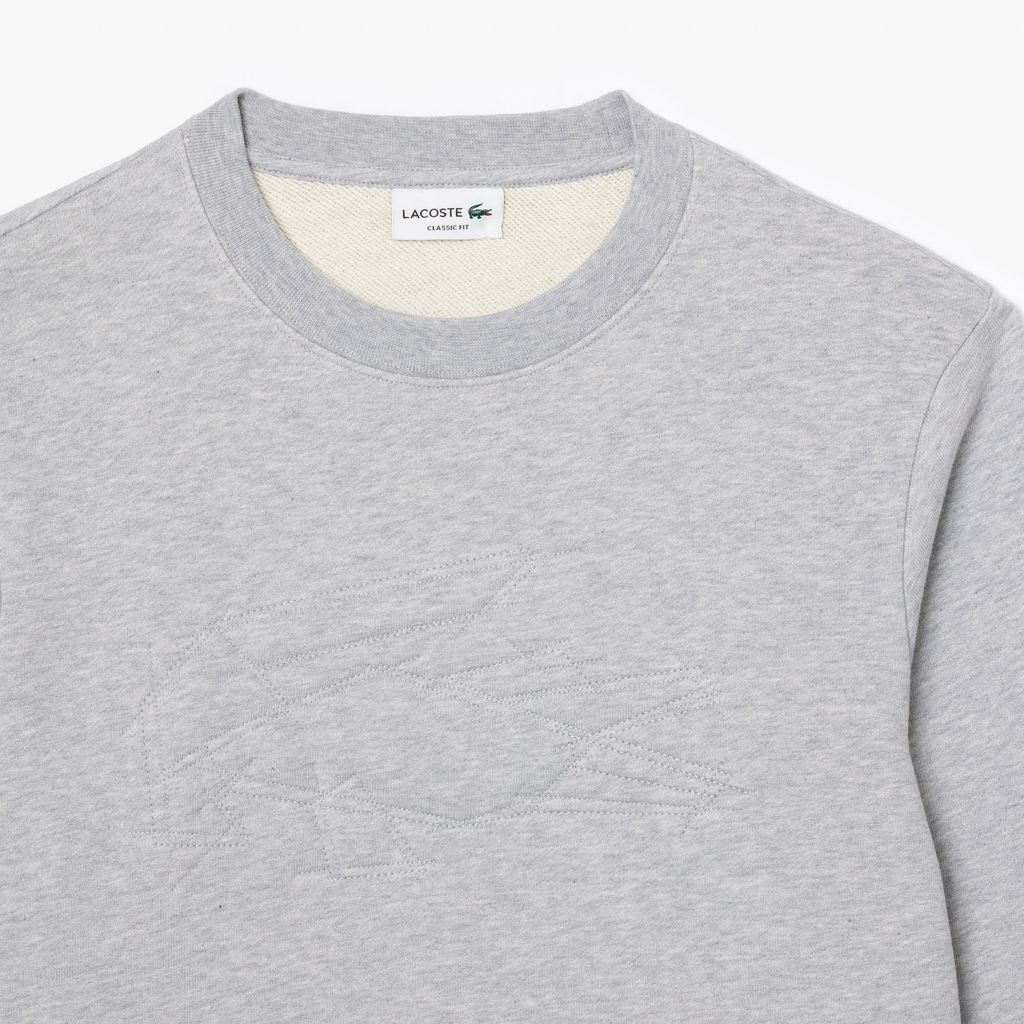 Áo Nỉ Lacoste Nam Cá Sấu Thêu Chất Liệu Fleece