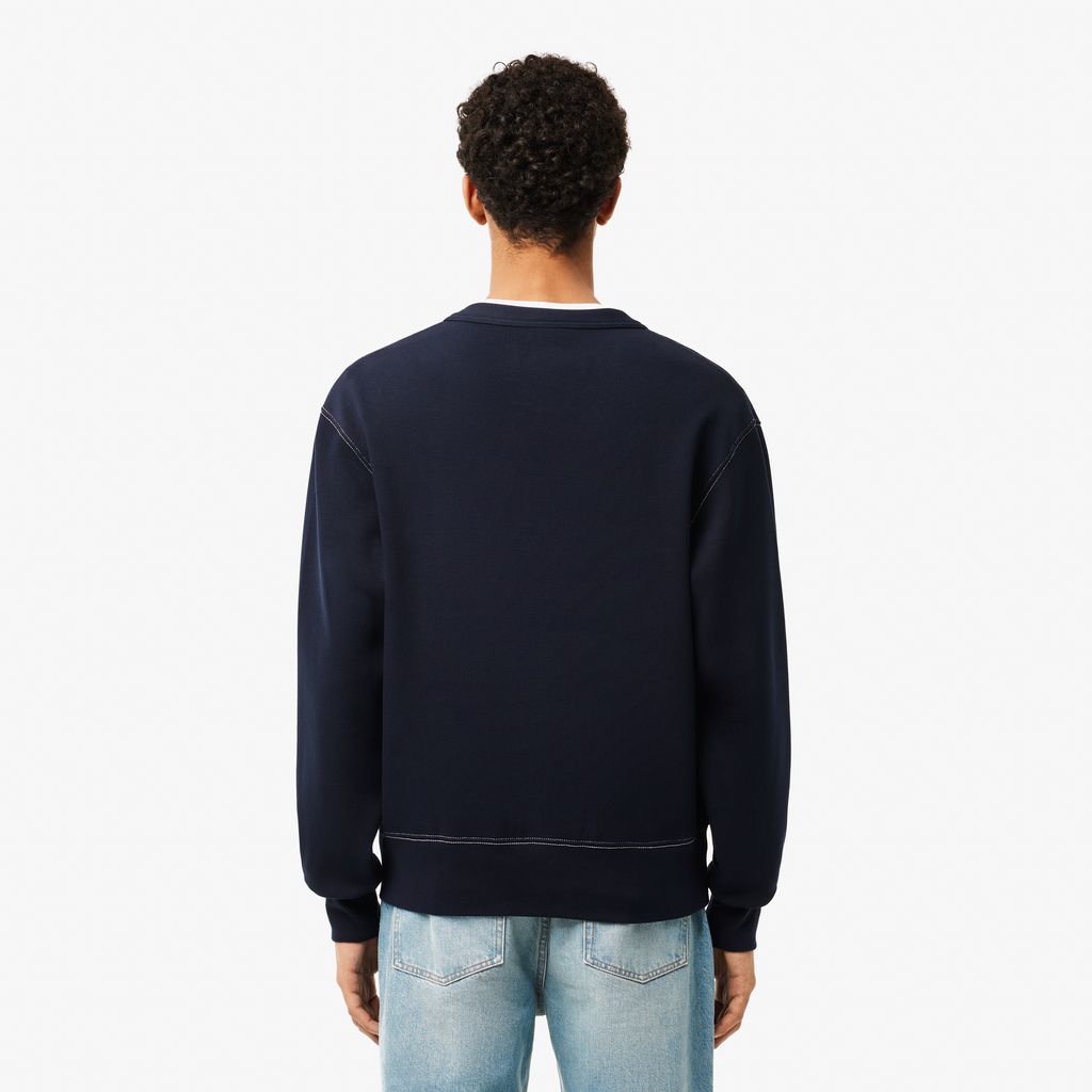 Áo Nỉ Lacoste Nam Piqué Dáng Rộng Topstitch