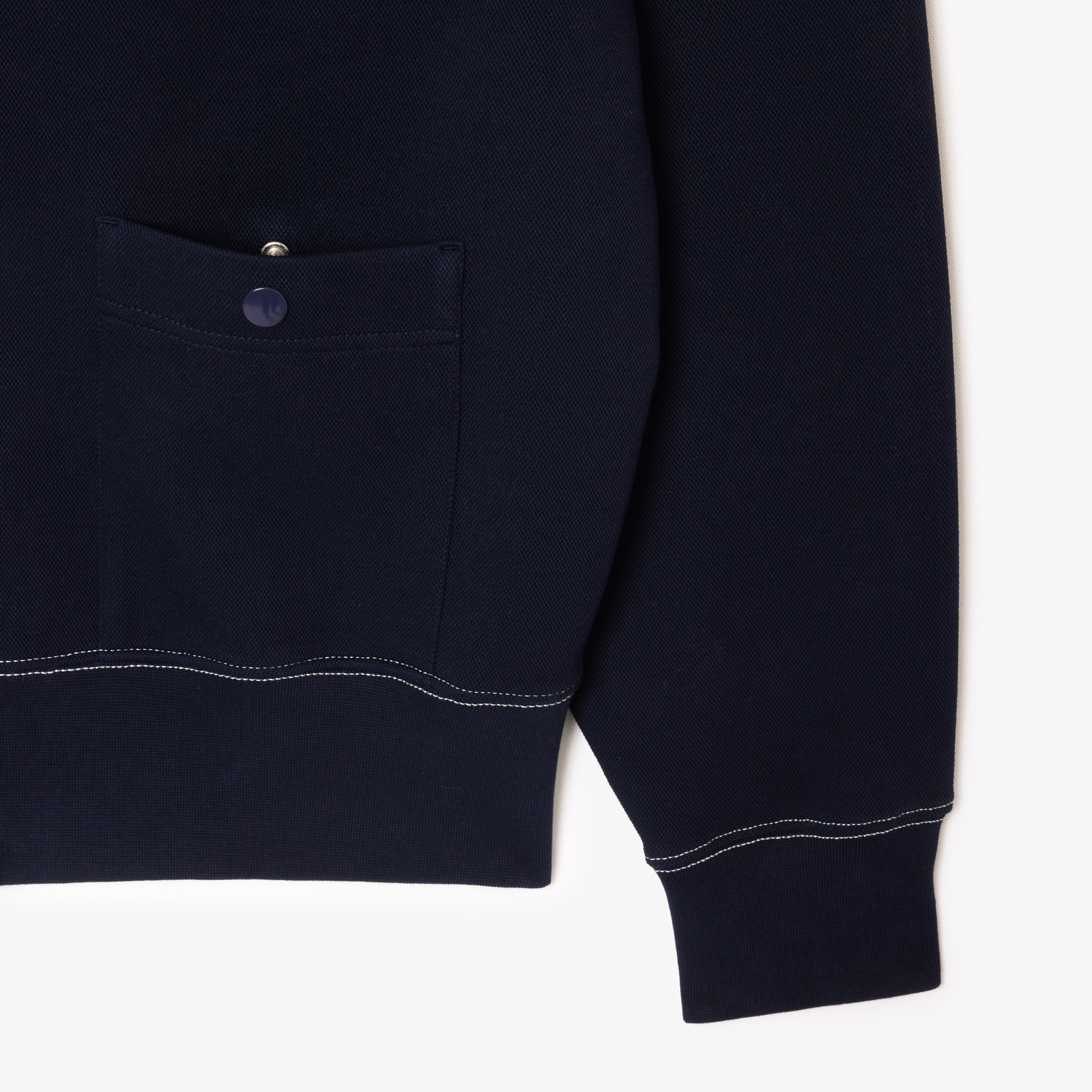 Áo Nỉ Lacoste Nam Piqué Dáng Rộng Topstitch