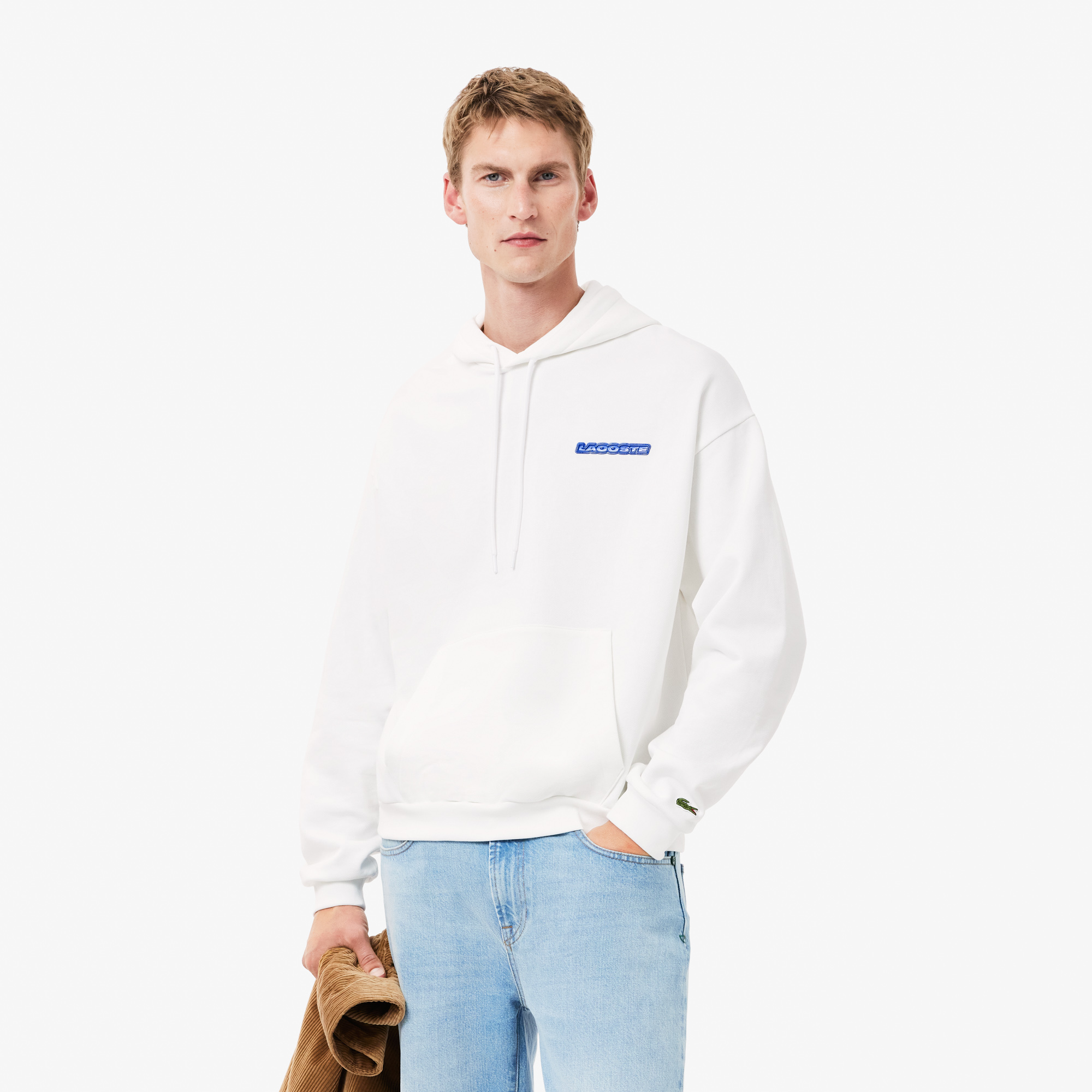 Áo Nỉ Lacoste Nam Dáng Rộng Họa Tiết In