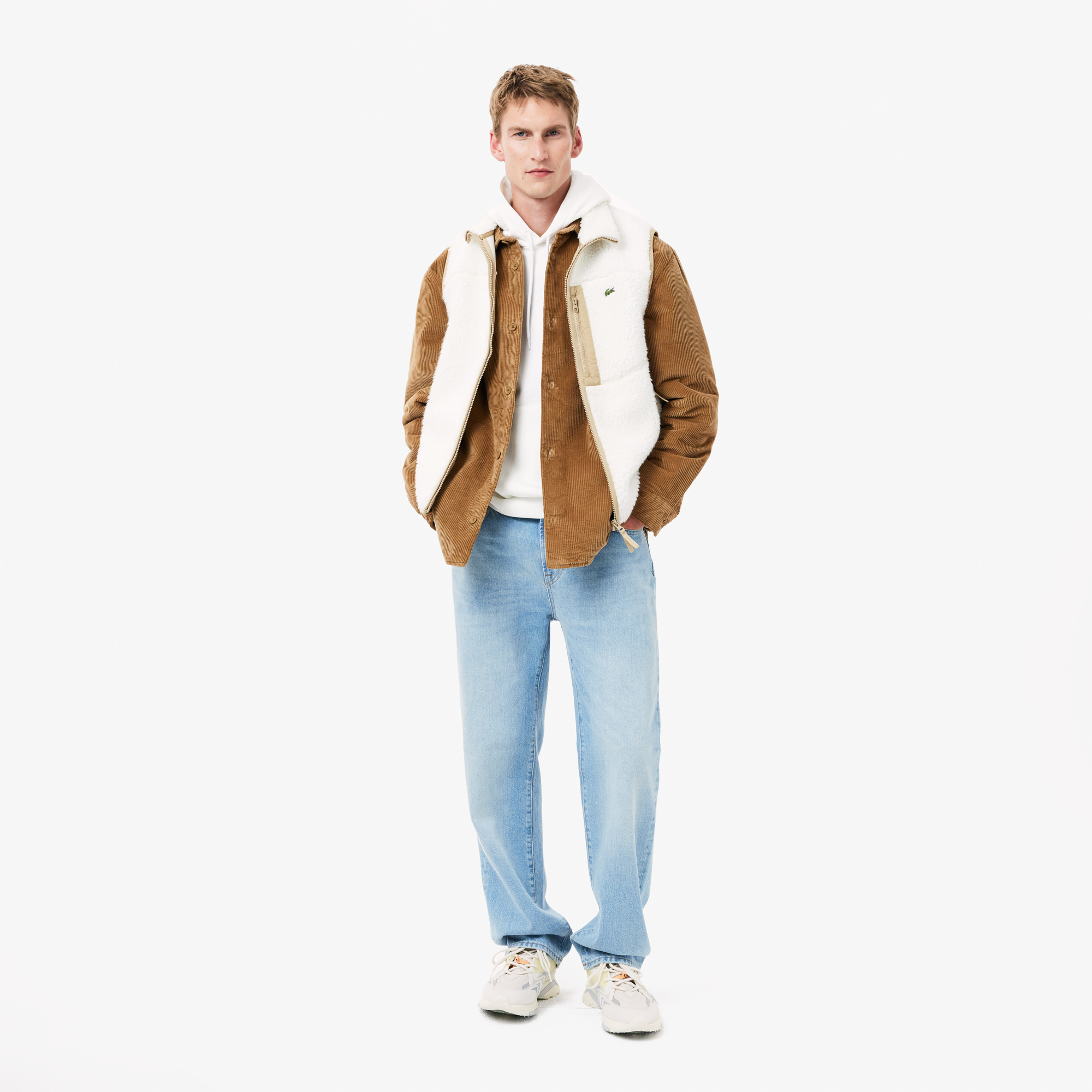 Áo Nỉ Lacoste Nam Dáng Rộng Họa Tiết In