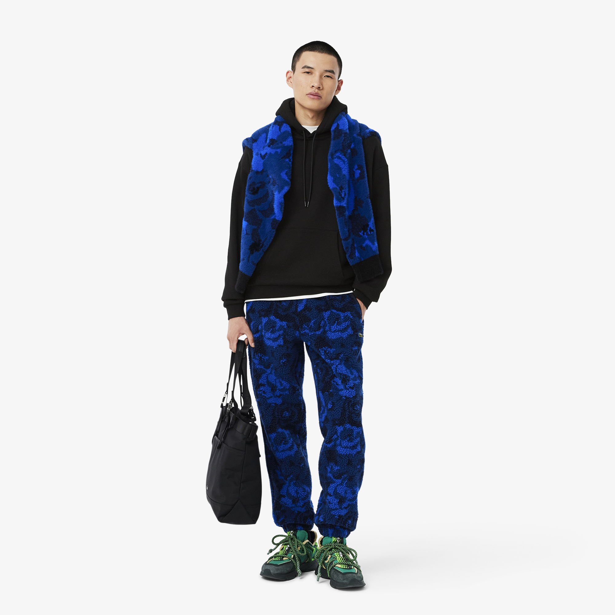 Áo Nỉ Lacoste Nam Dáng Rộng Họa Tiết In