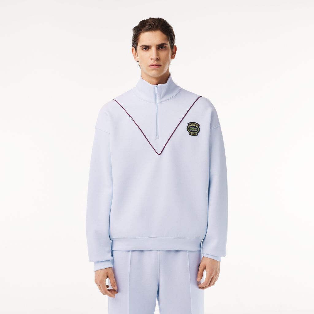 Áo Nỉ Lacoste Nam Piqué Dáng Suông Có Khóa Kéo Ở Cổ