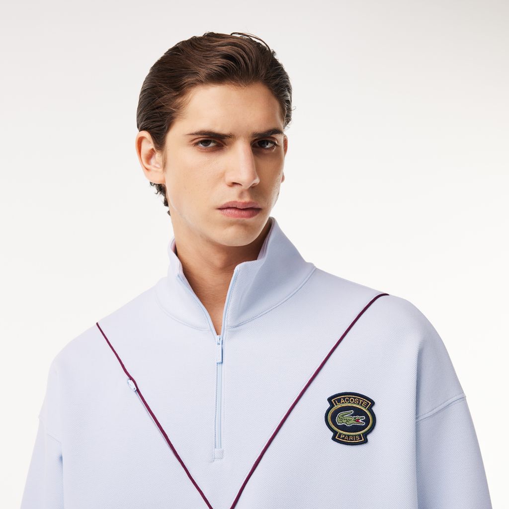 Áo Nỉ Lacoste Nam Piqué Dáng Suông Có Khóa Kéo Ở Cổ
