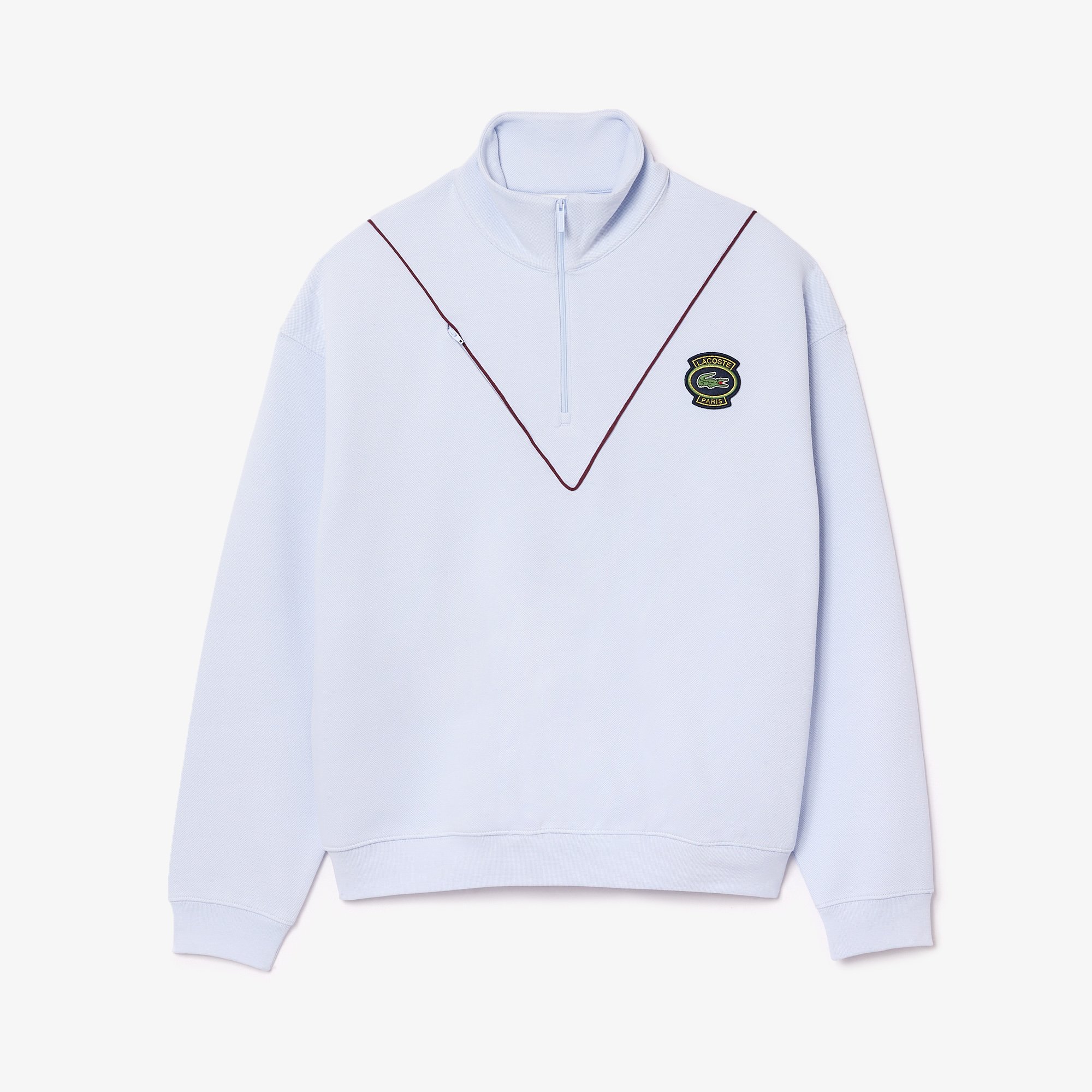 Áo Nỉ Lacoste Nam Piqué Dáng Suông Có Khóa Kéo Ở Cổ