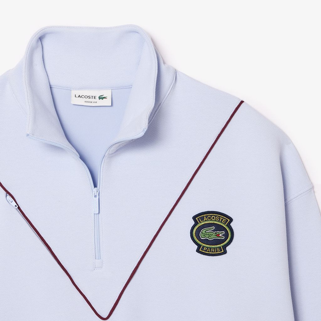 Áo Nỉ Lacoste Nam Piqué Dáng Suông Có Khóa Kéo Ở Cổ
