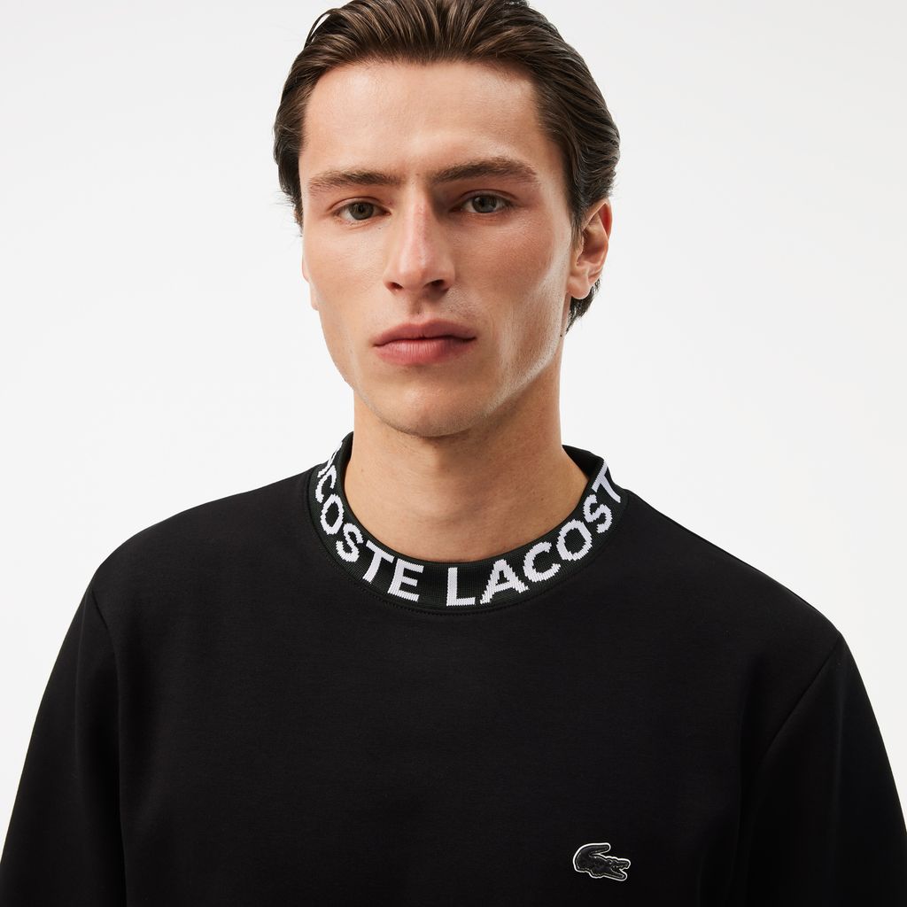 Áo Nỉ Lacoste Nam Cổ Tròn Họa Tiết Jacquard