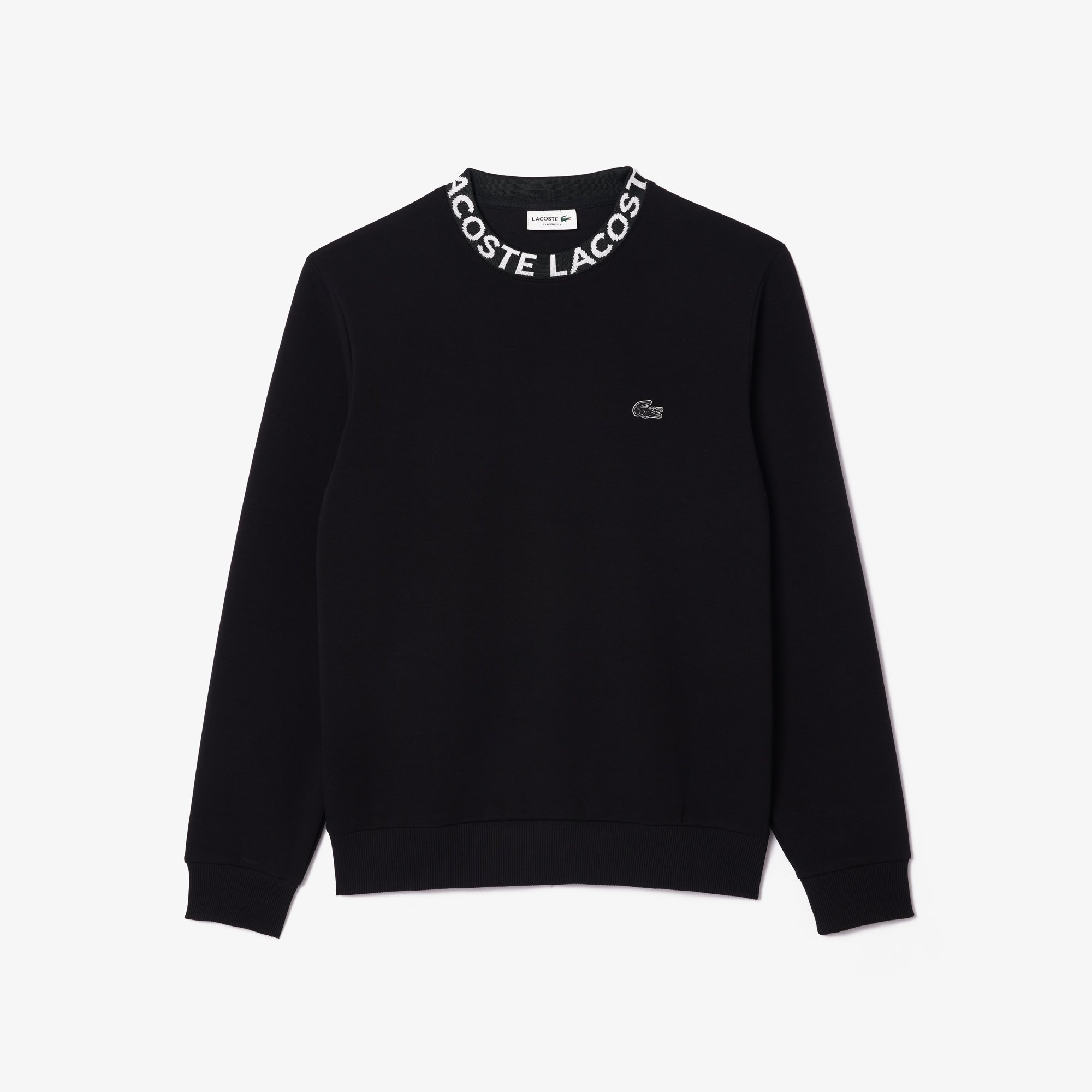 Áo Nỉ Lacoste Nam Cổ Tròn Họa Tiết Jacquard