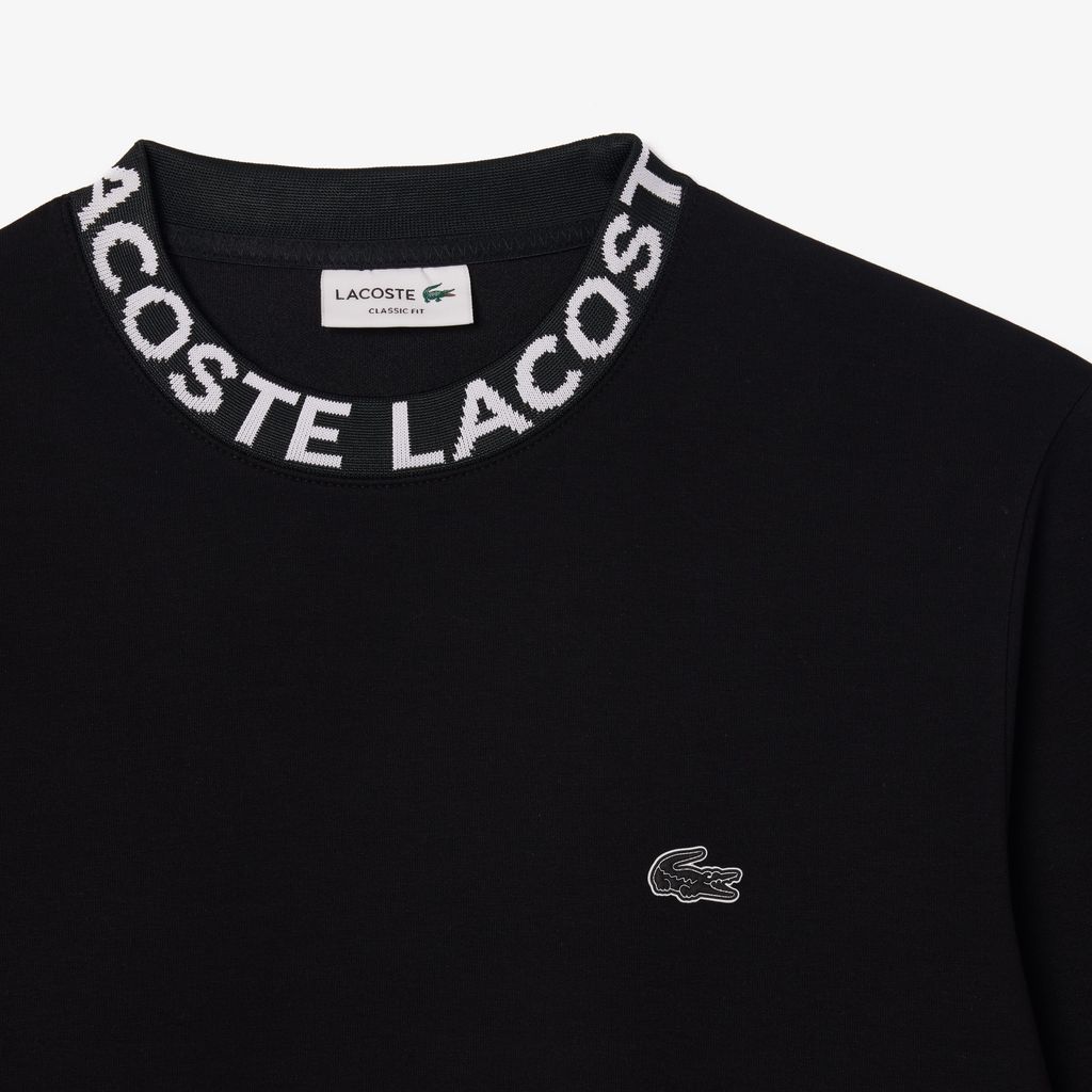 Áo Nỉ Lacoste Nam Cổ Tròn Họa Tiết Jacquard