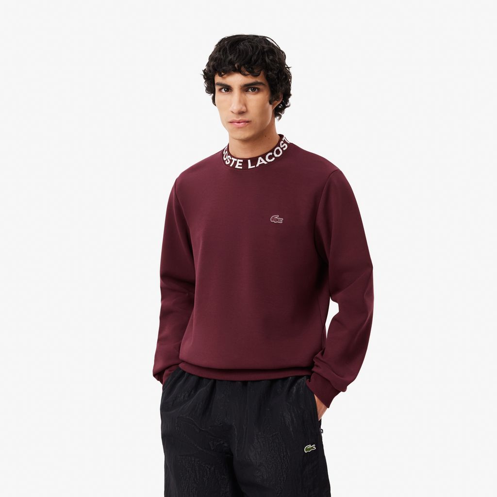 Áo Nỉ Lacoste Nam Cổ Tròn Họa Tiết Jacquard