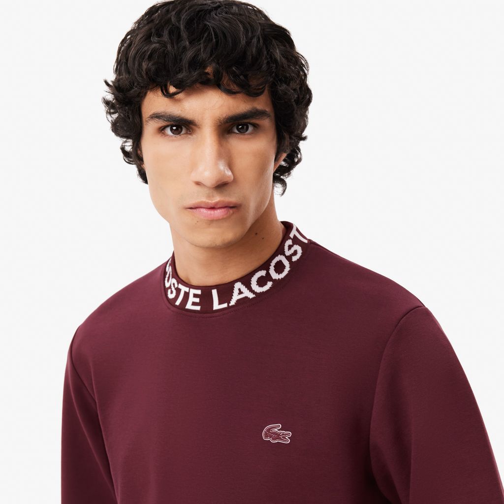 Áo Nỉ Lacoste Nam Cổ Tròn Họa Tiết Jacquard