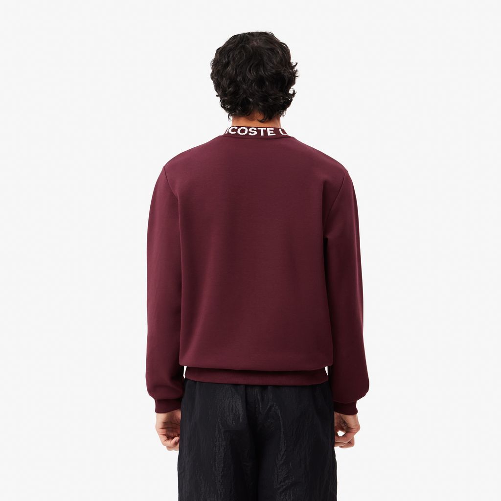 Áo Nỉ Lacoste Nam Cổ Tròn Họa Tiết Jacquard
