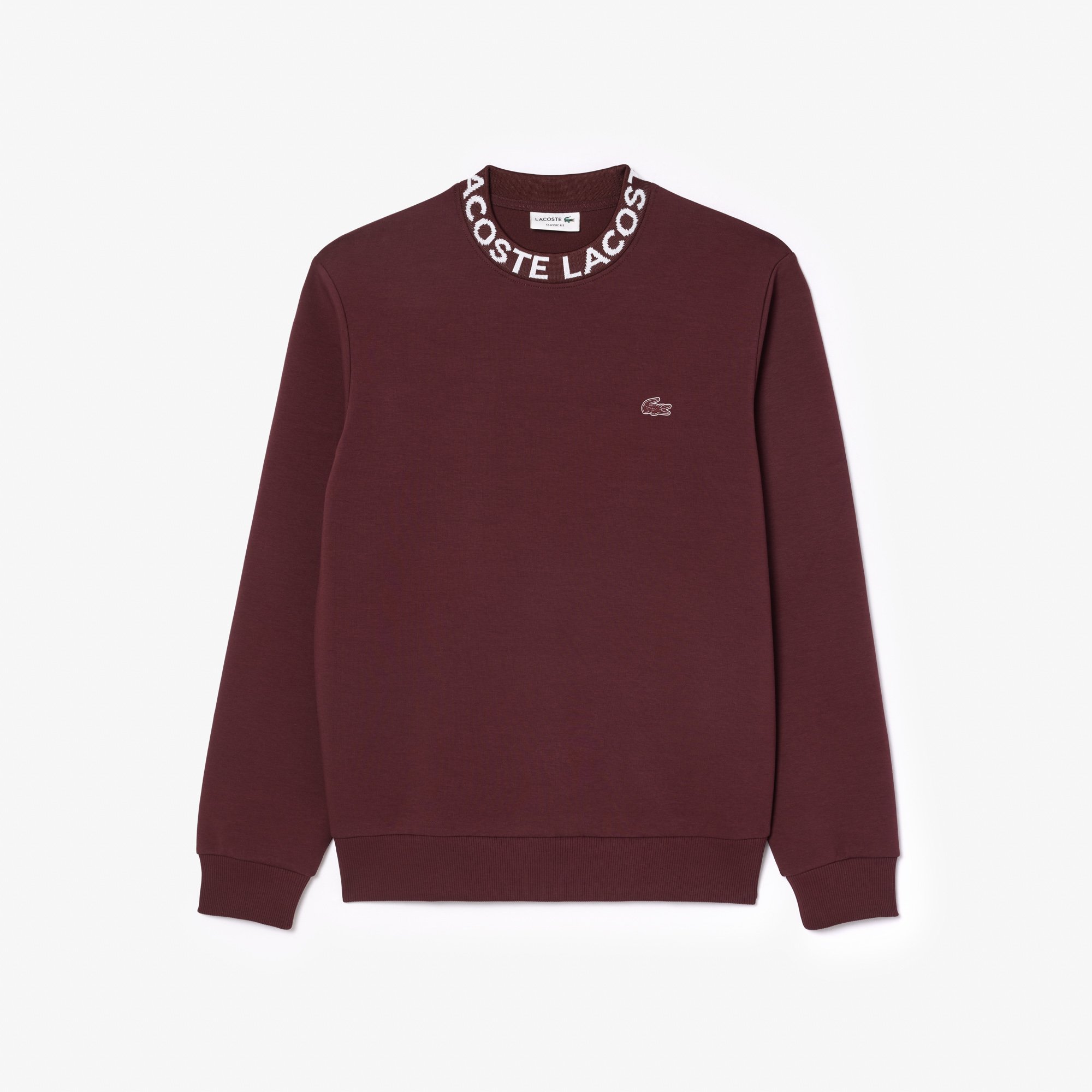 Áo Nỉ Lacoste Nam Cổ Tròn Họa Tiết Jacquard