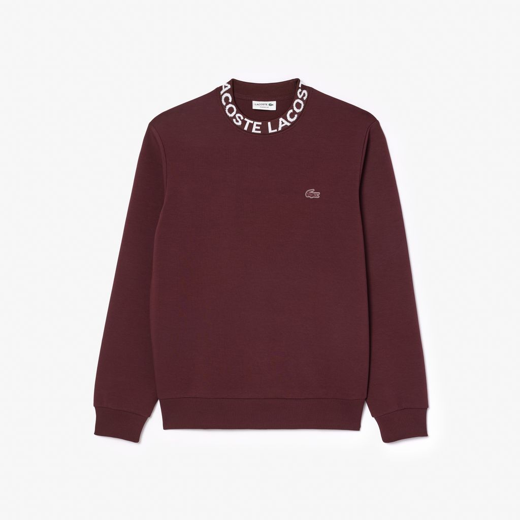 Áo Nỉ Lacoste Nam Cổ Tròn Họa Tiết Jacquard