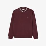 Áo Nỉ Lacoste Nam Cổ Tròn Họa Tiết Jacquard