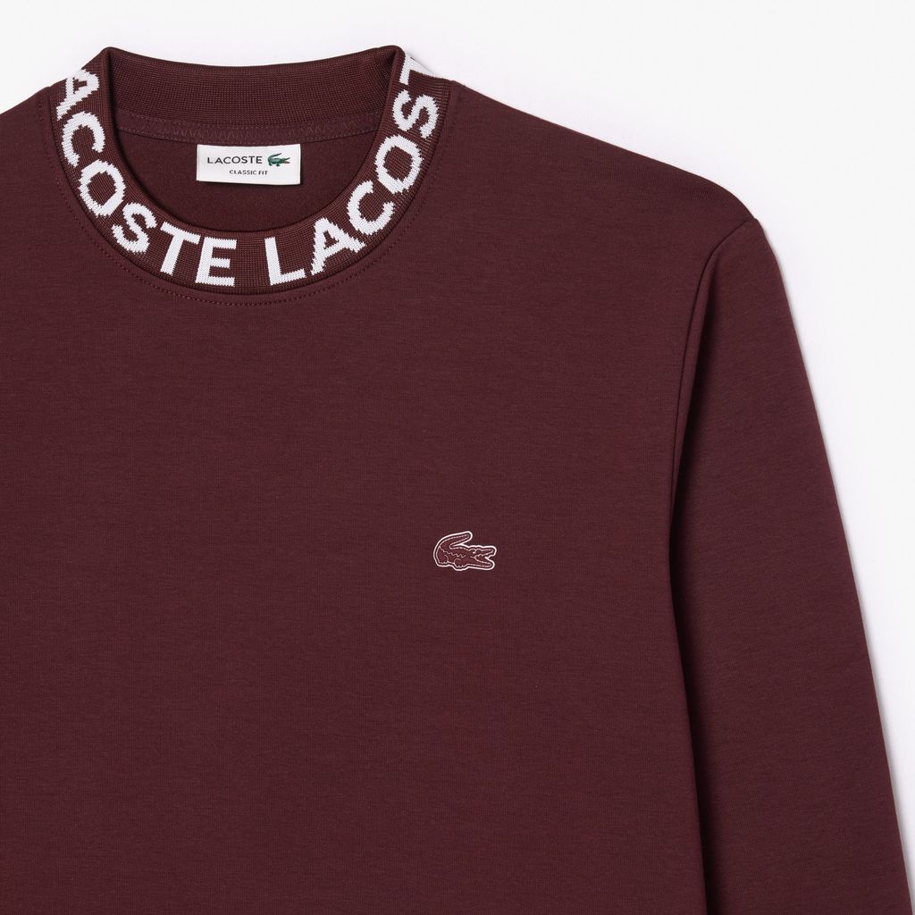 Áo Nỉ Lacoste Nam Cổ Tròn Họa Tiết Jacquard