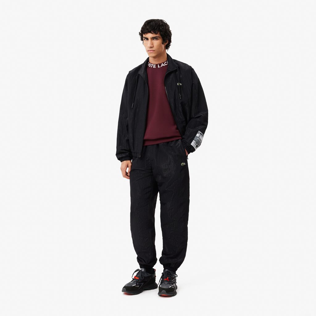 Áo Nỉ Lacoste Nam Cổ Tròn Họa Tiết Jacquard