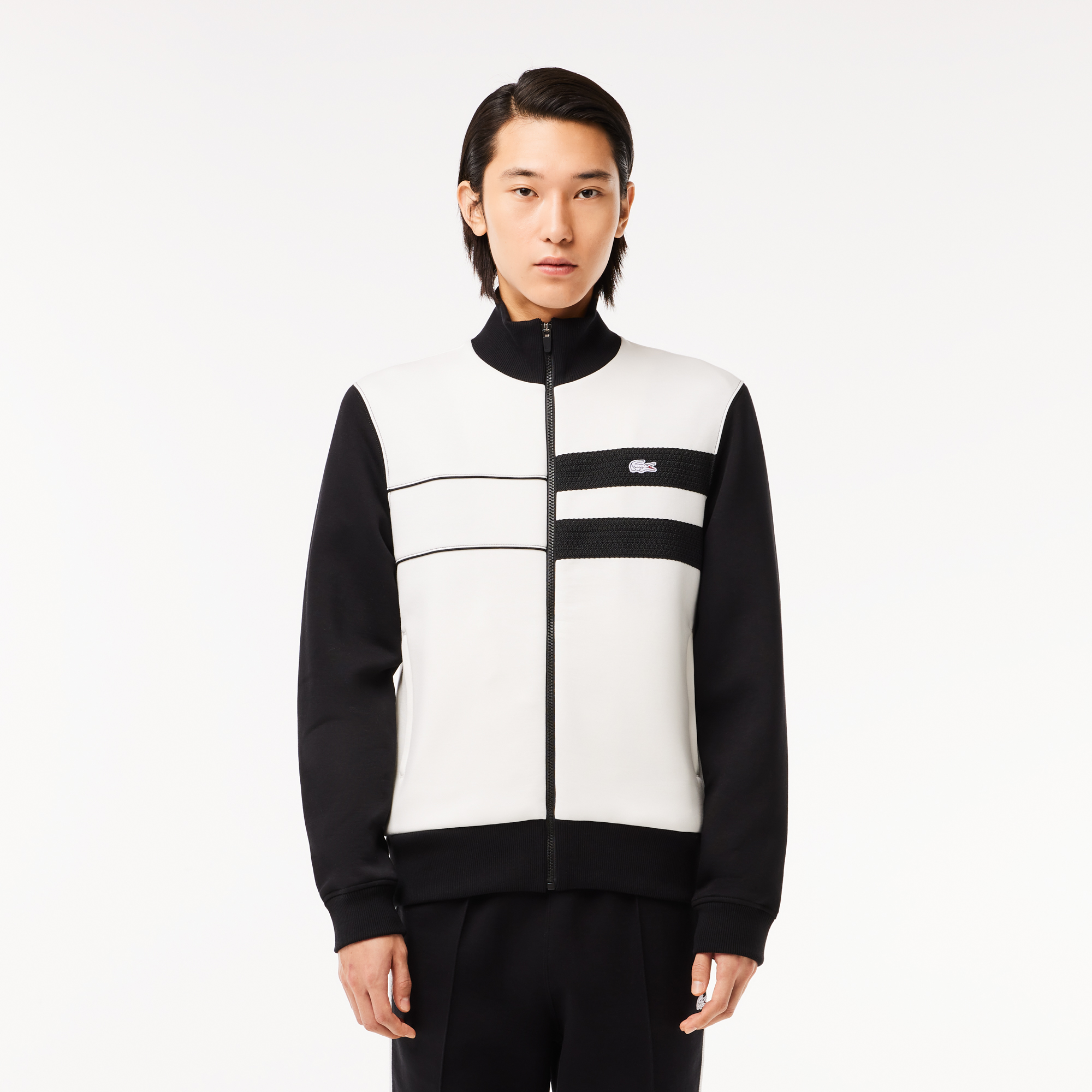 Áo Nỉ Lacoste Nam Paris Có Khóa Kéo Sản Xuất Tại Pháp