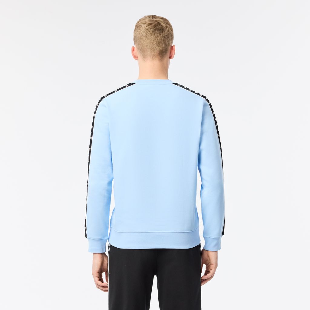 Áo Nỉ Lacoste Nam Jogger Sọc Cổ Tròn Có Logo