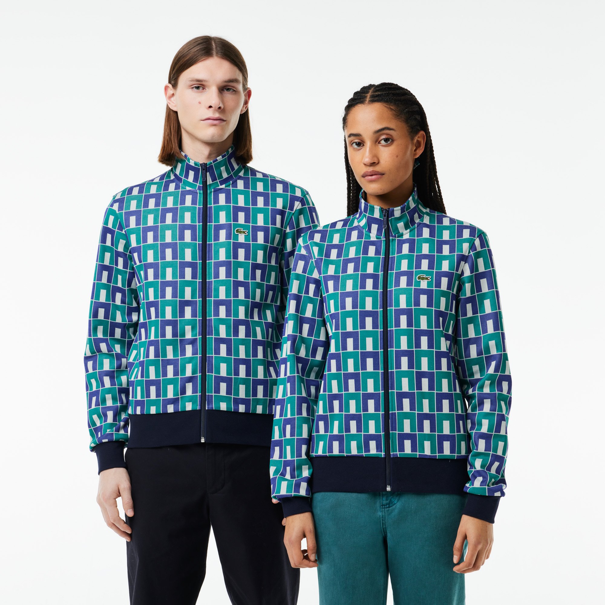 Áo Nỉ Lacoste Unisex Họa Tiết Chất Liệu Jacquard