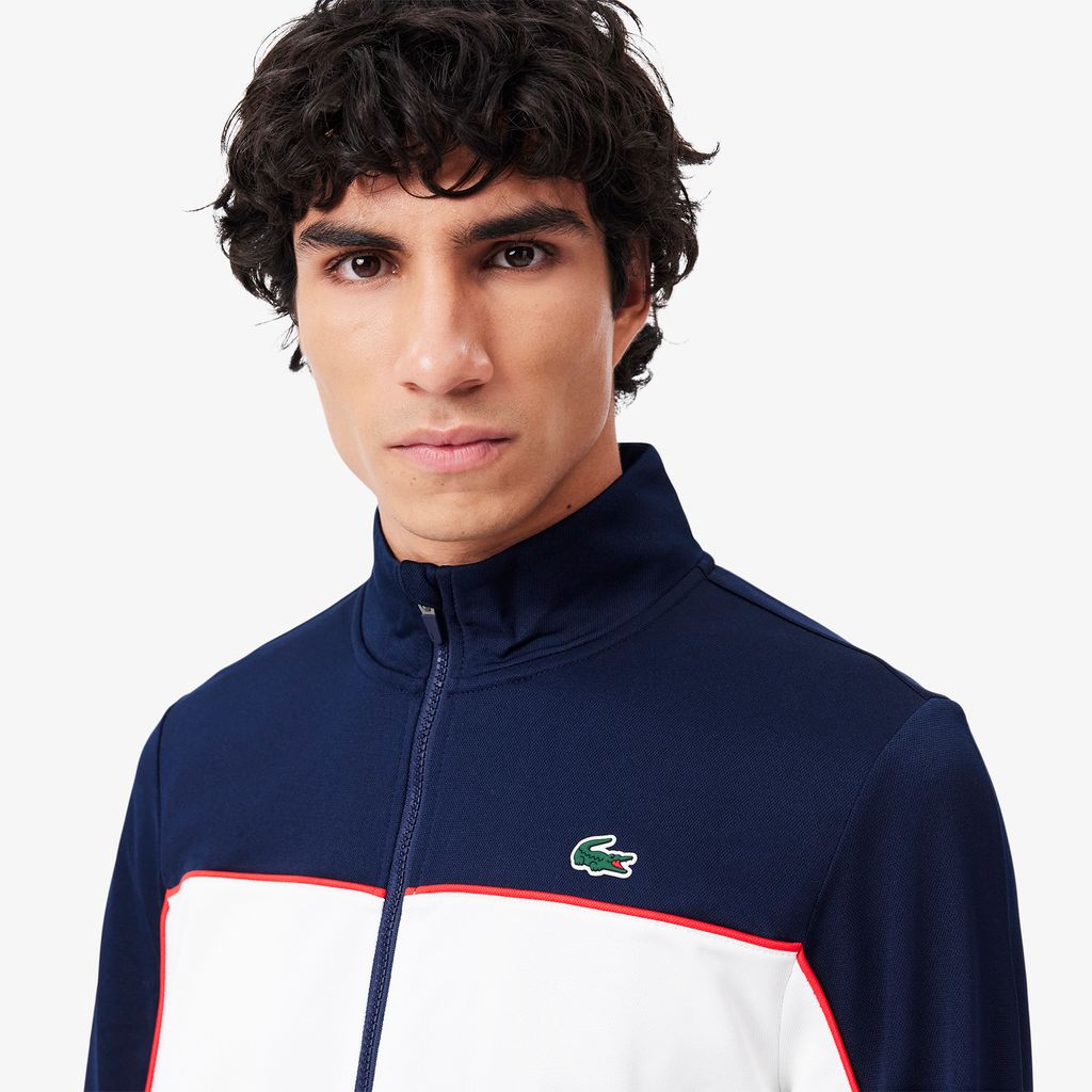 Áo Nỉ Thể Thao Lacoste Nam Có Khóa Kéo Hình In Thương Hiệu