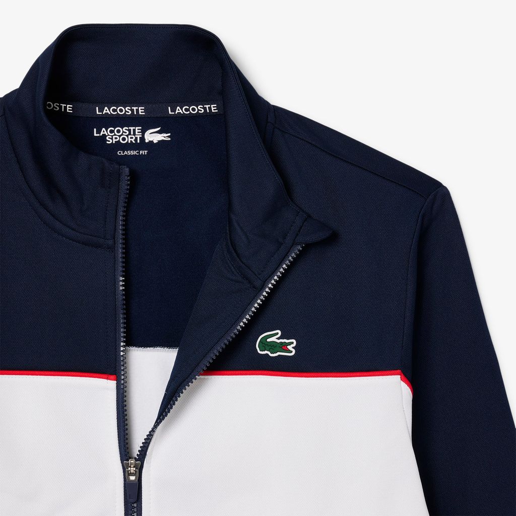 Áo Nỉ Thể Thao Lacoste Nam Có Khóa Kéo Hình In Thương Hiệu