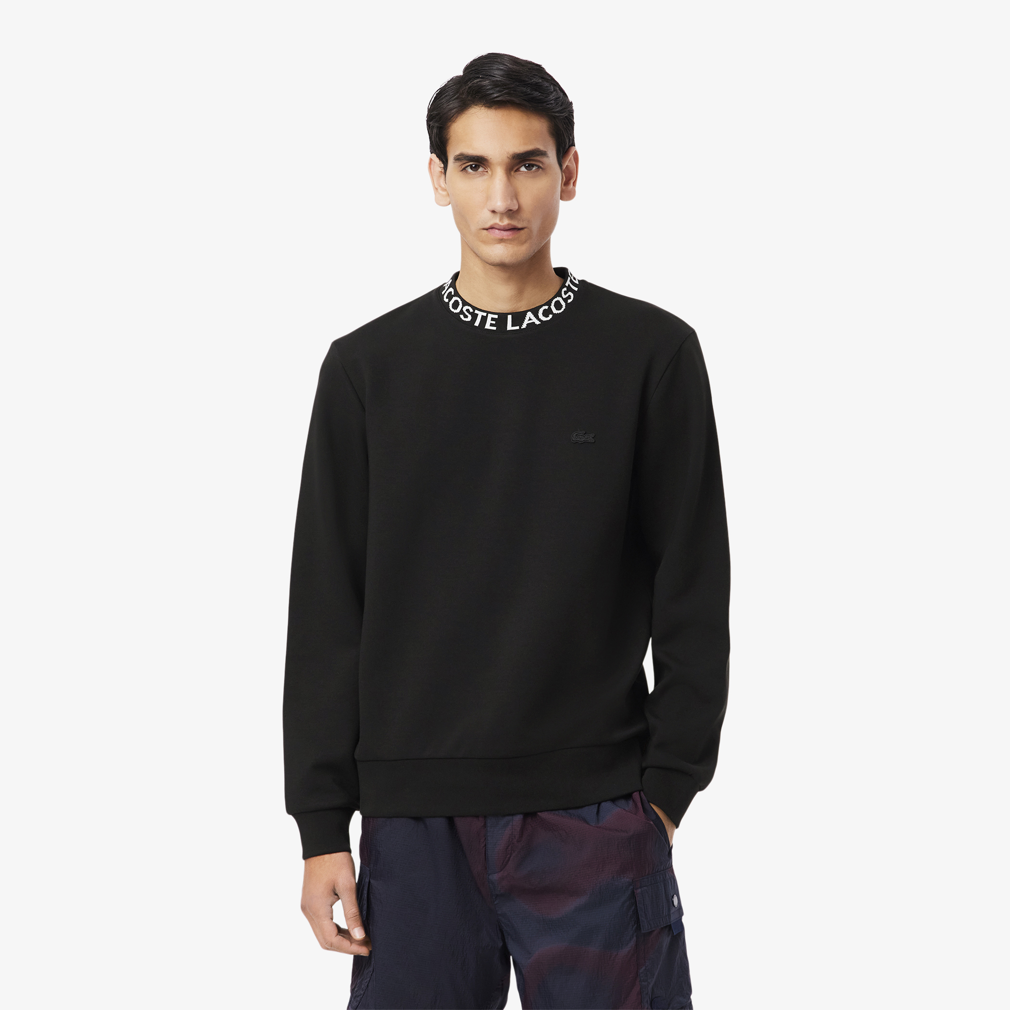 Áo Nỉ Lacoste Nam Chất Liệu Jersey Có Logo Jacquard