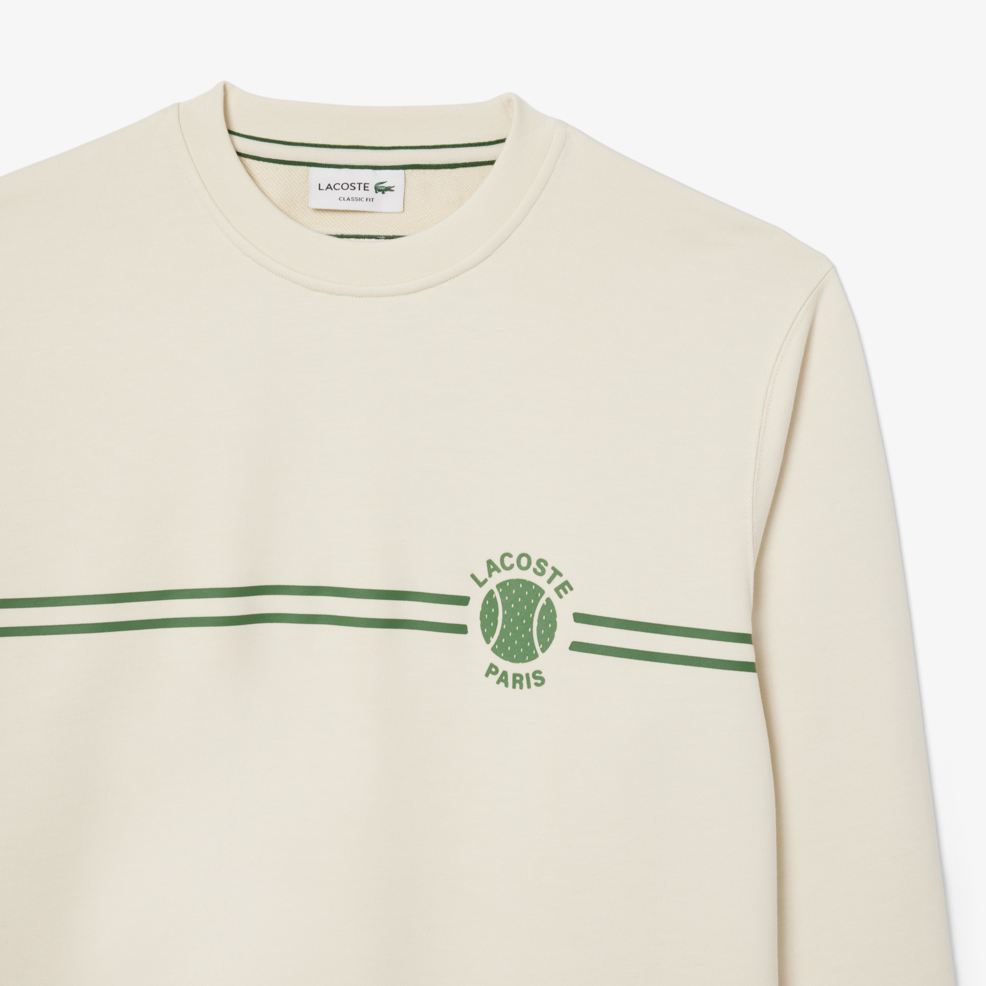 Áo Nỉ Tennis Lacoste Nam In Họa Tiết